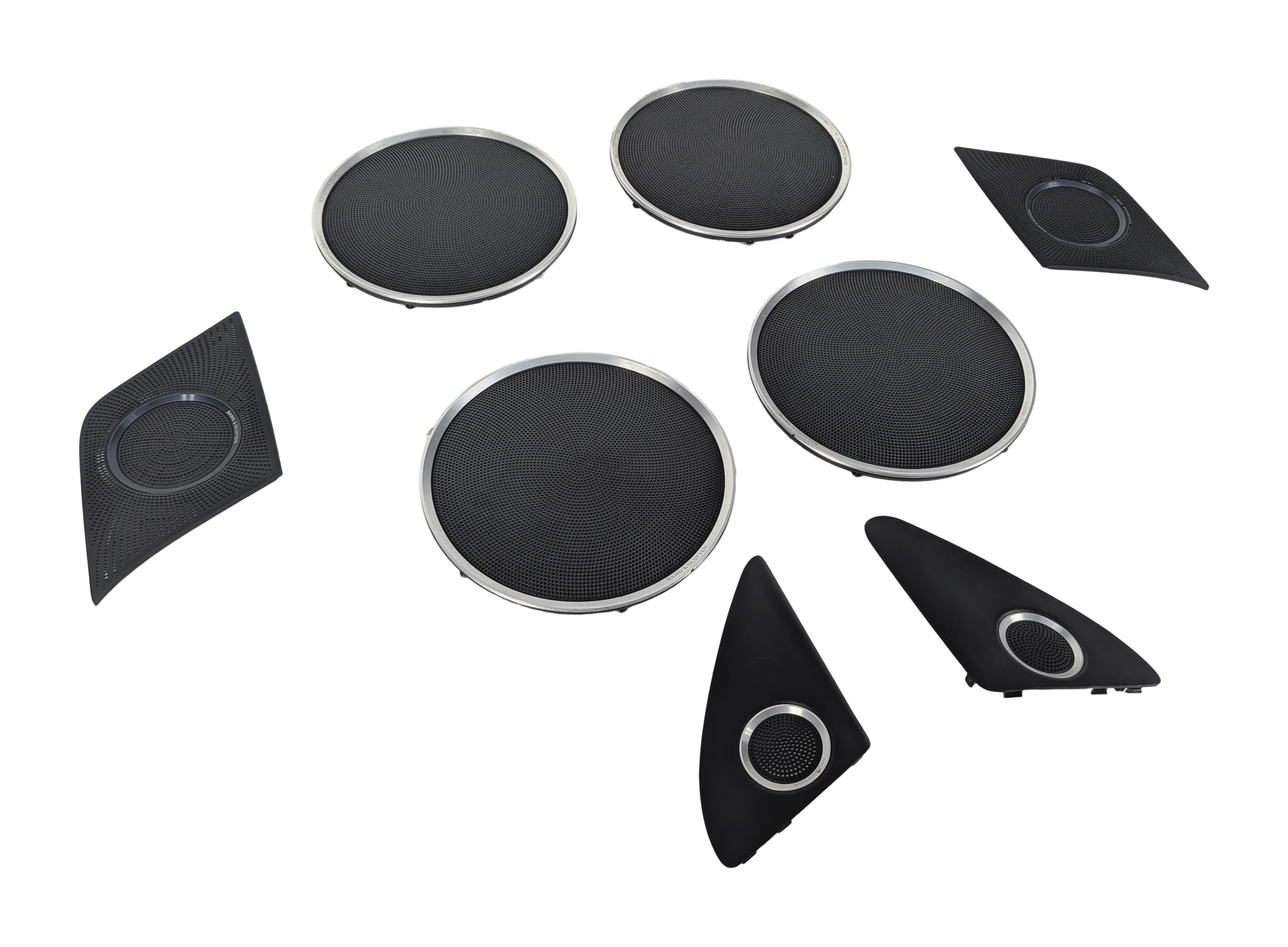 2011 AUDI Q5 (B8 8R) INTERIOR BANG & OLUFSEN SPEAKER GRILLE COVER TRIM SET/8 — exact item pictured
