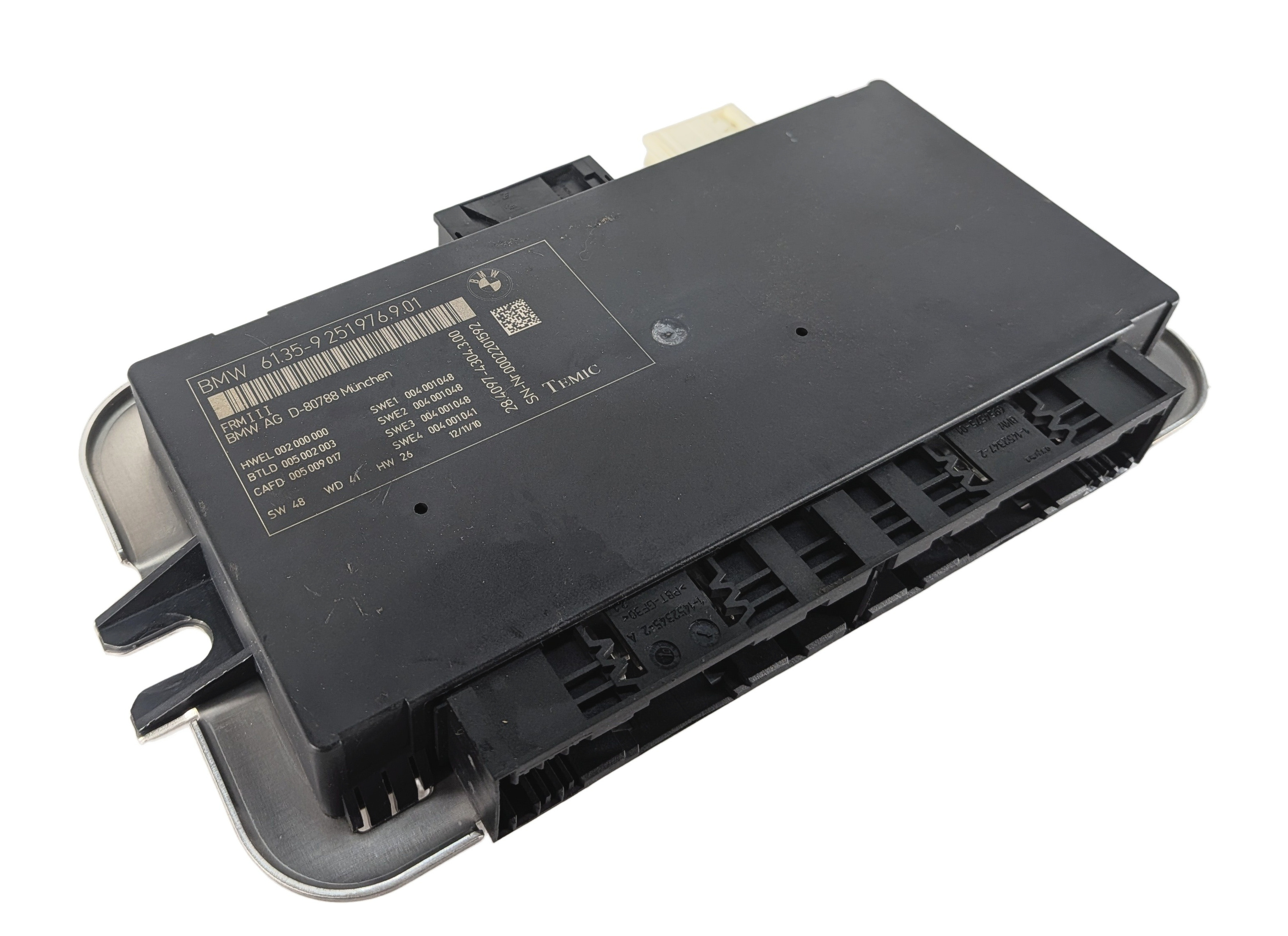 10-17 BMW 5 6 7 M5 X3 X4 (F06 F10 F12 F25 F26) FRM III BODY LIGHT CONTROL MODULE — exact item pictured