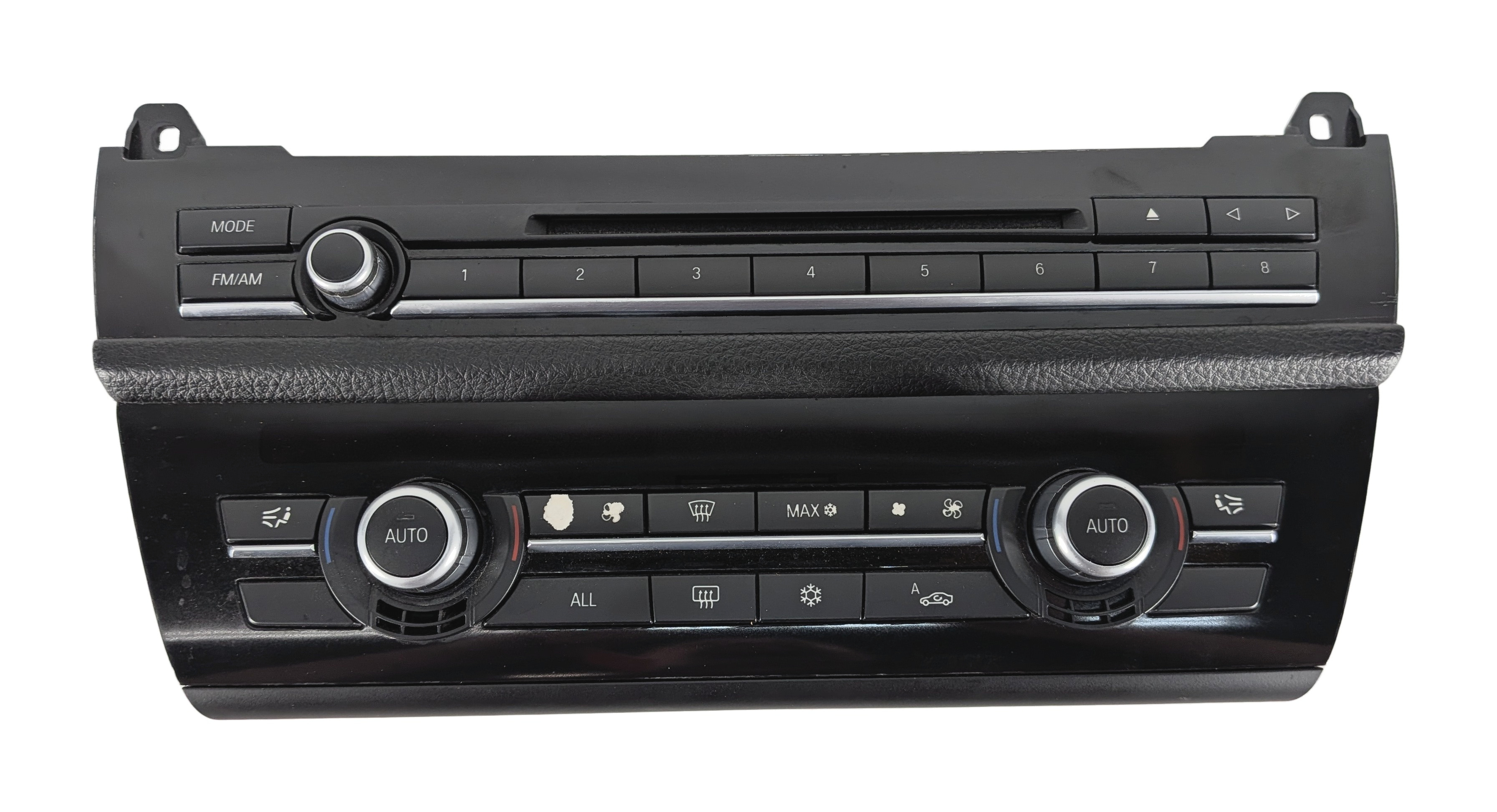 11-16 BMW 5 M5 SERIES (F10) HEATER A/C TEMPERATURE & RADIO CONTROL PANEL (BLACK) — exact item pictured