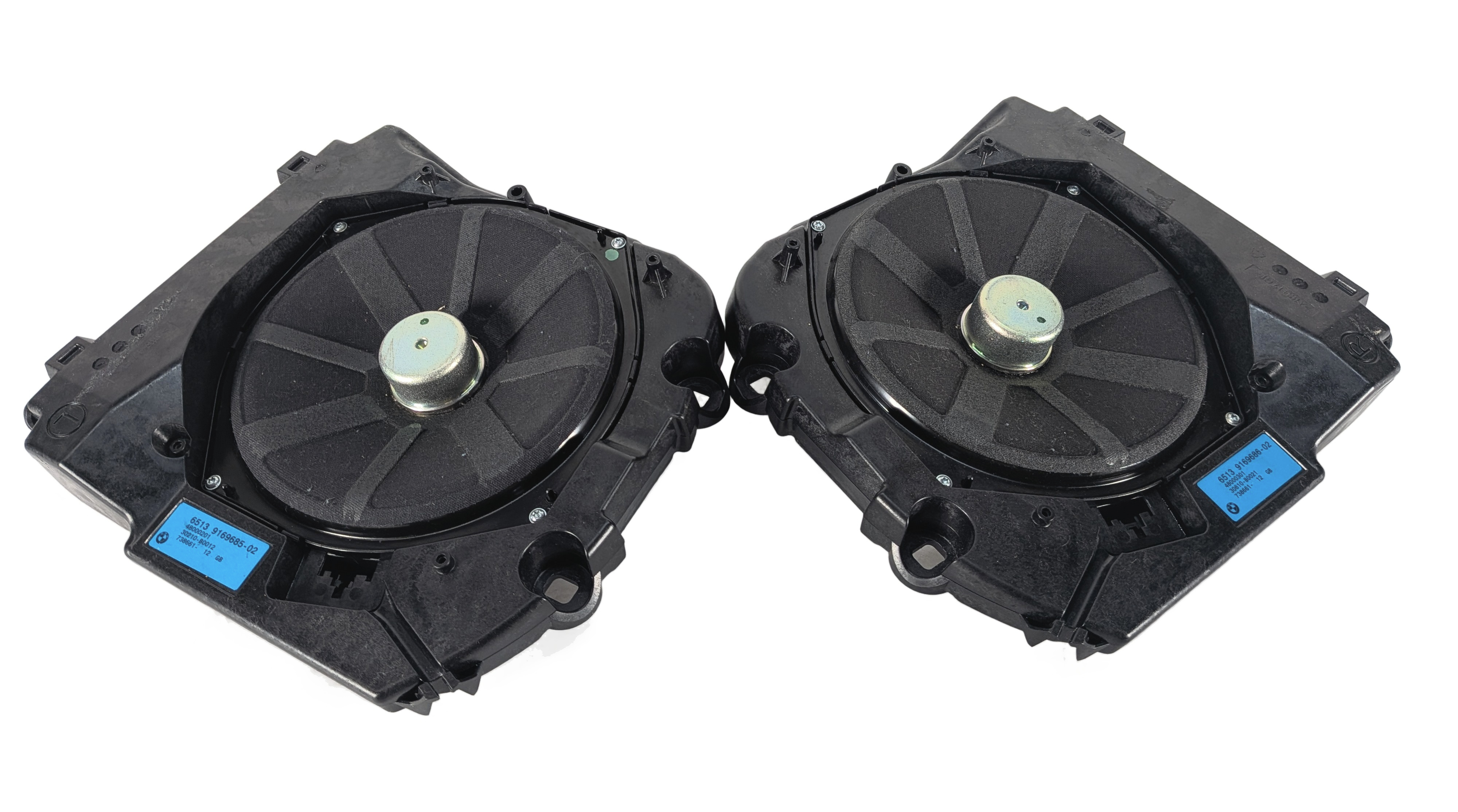 2011 BMW 535i (F10) CENTRAL BASS WOOFER SUBWOOFER SPEAKER LEFT/RIGHT SET/2 — exact item pictured