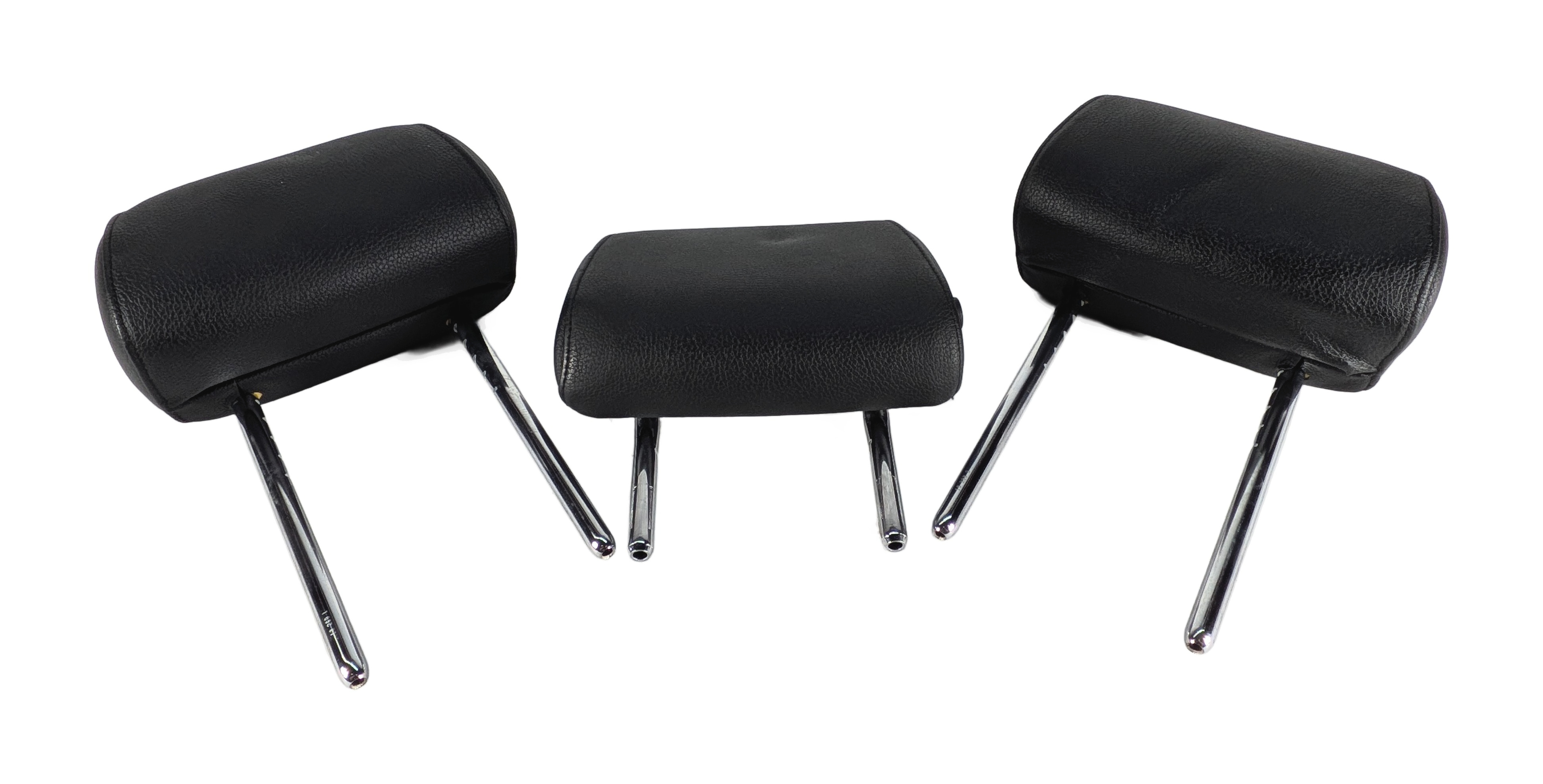 11-13 BMW 5 SERIES GT (F07 F10) REAR LEFT CENTER RIGHT SEAT HEADREST SET (BLACK) — exact item pictured