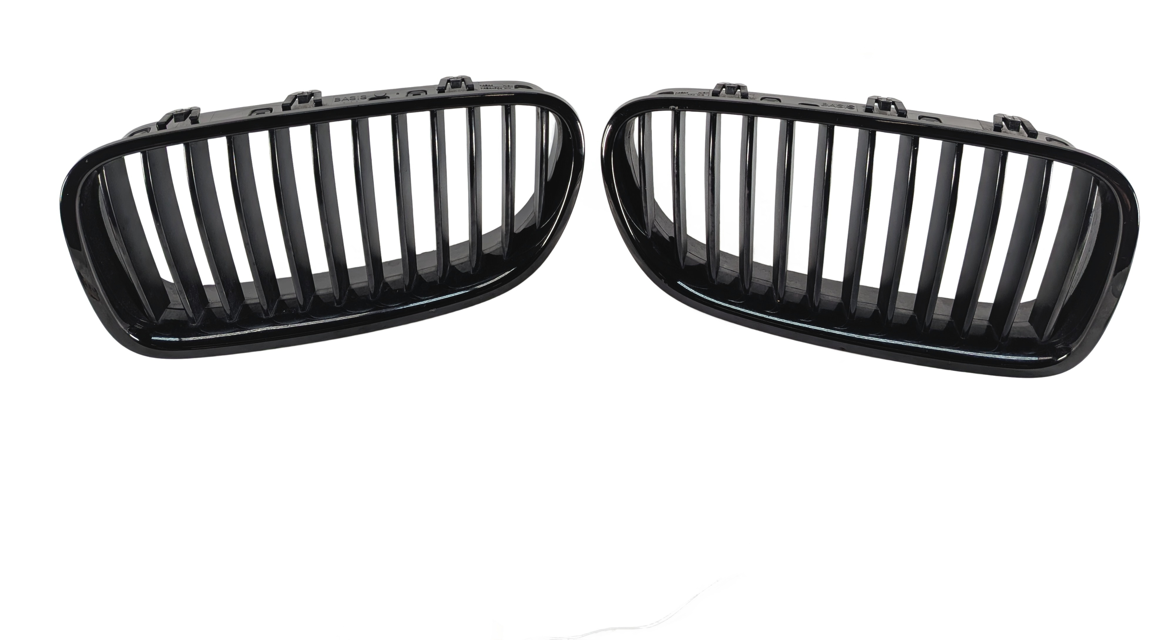 2011-2013 BMW 528i 535i 550i M5 (F10) FRONT HOOD VENT GRILLE SET-2 (BLACK) — exact item pictured