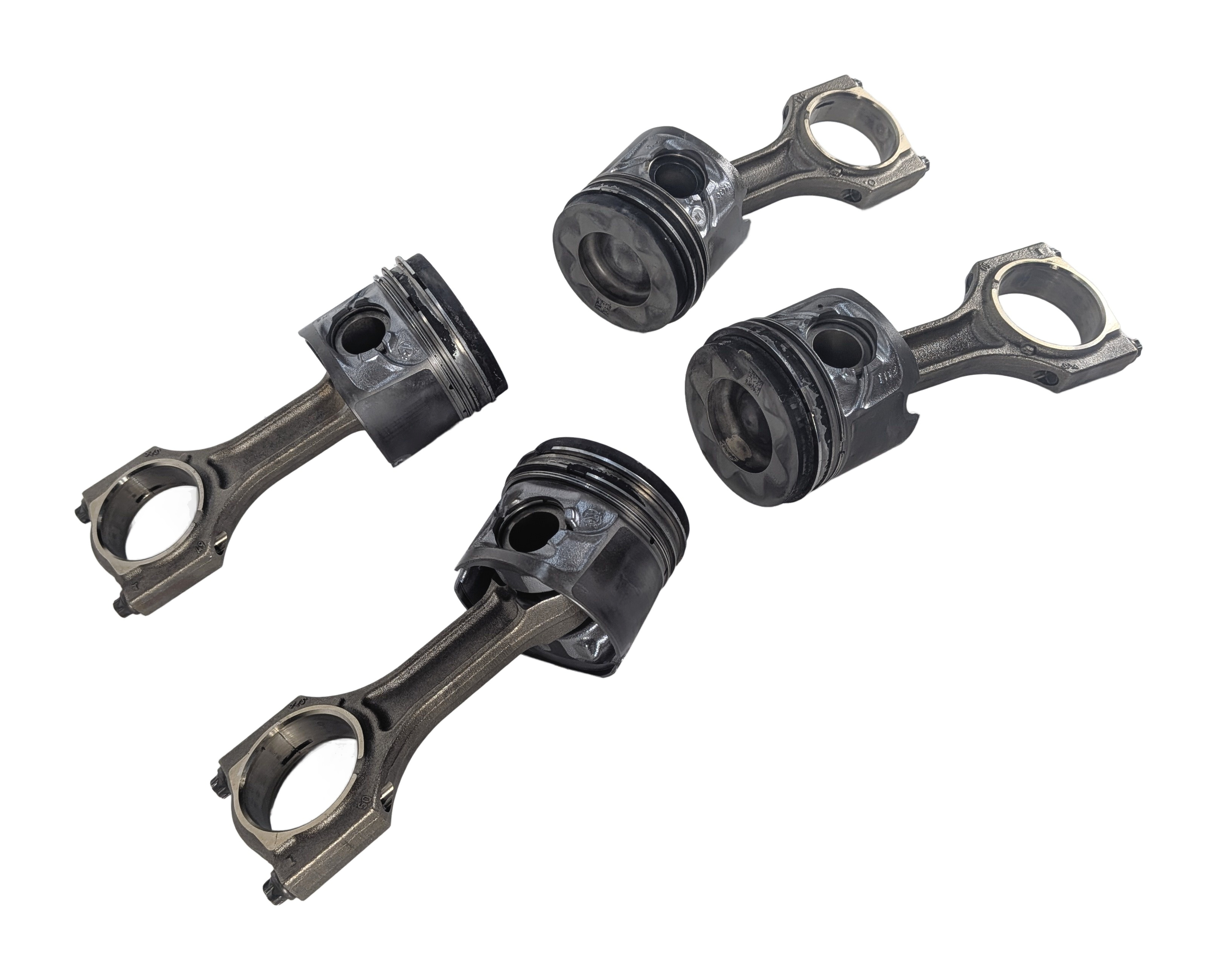 14-18 BMW 328 X3 (F30 F25) 2.0L TURBO DIESEL ENGINE PISTON & CONNECTING ROD SET4 — exact item pictured