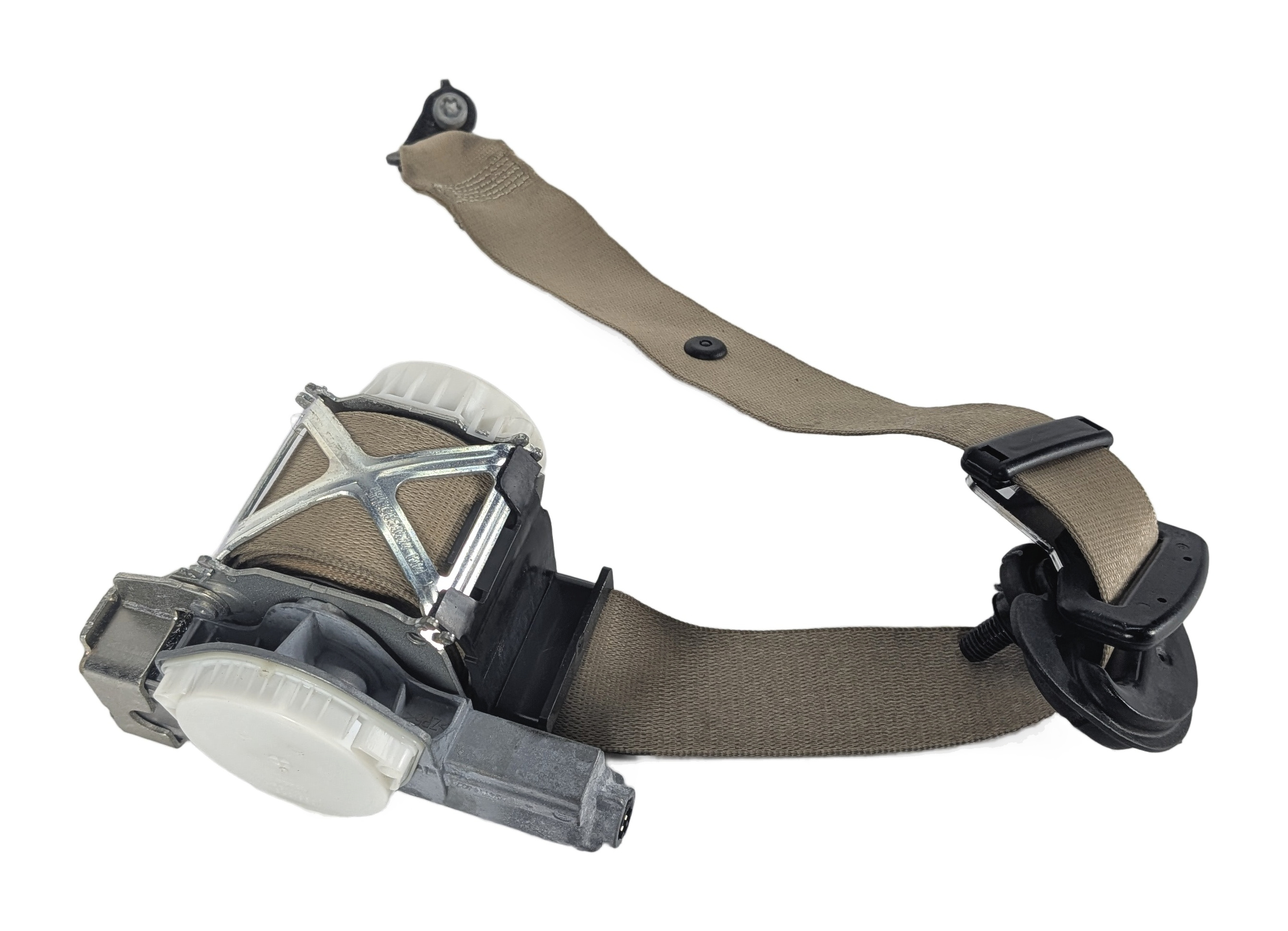 14-19 BMW 3 4 SERIES (F30 F32 F34) RIGHT PASSENGER SEATBELT RETRACTOR (Beige) — exact item pictured