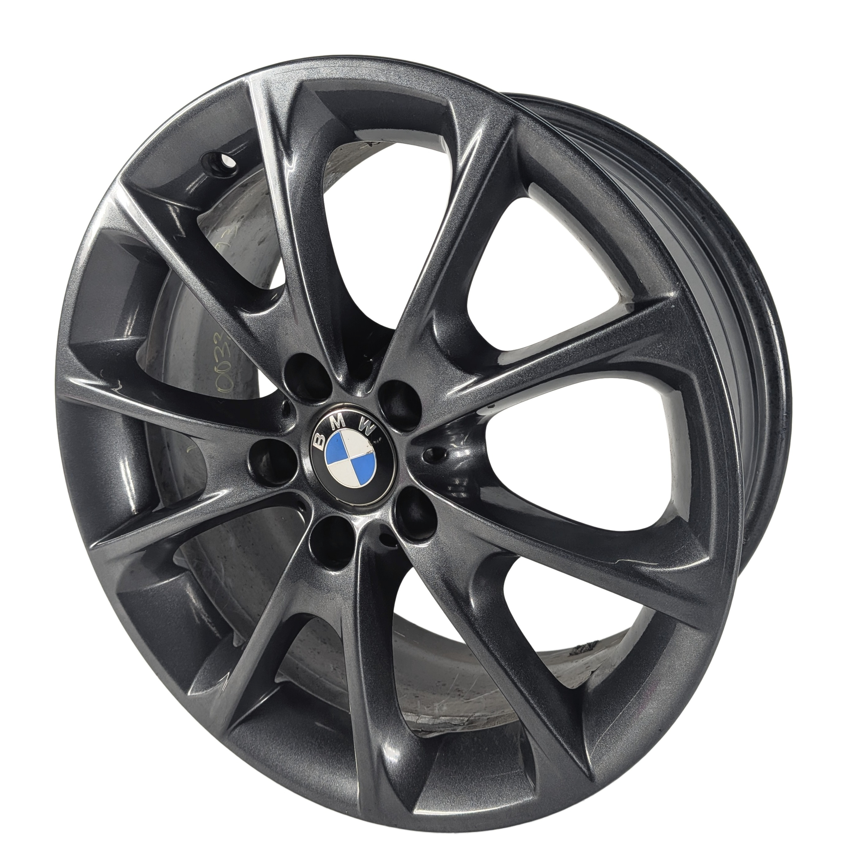 16-20 BMW 3 4 SERIES F30 F31 F32 18x8 FRONT/REAR V-SPOKE GRAY WHEEL RIM — exact item pictured