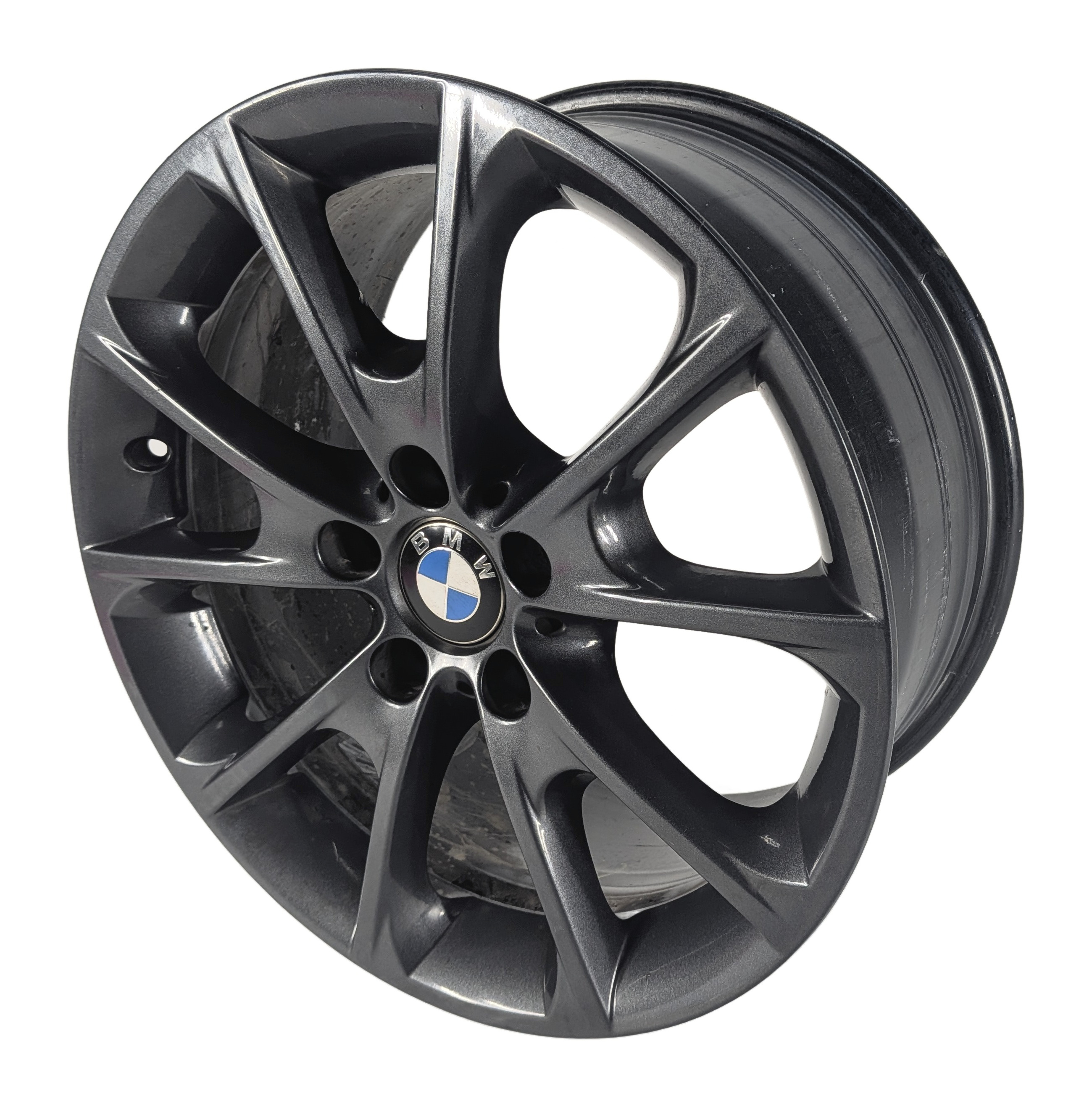 16-19 BMW 3 4 SERIES F30 F31 F32 18x8.5 REAR V-SPOKE GRAY WHEEL RIM — exact item pictured