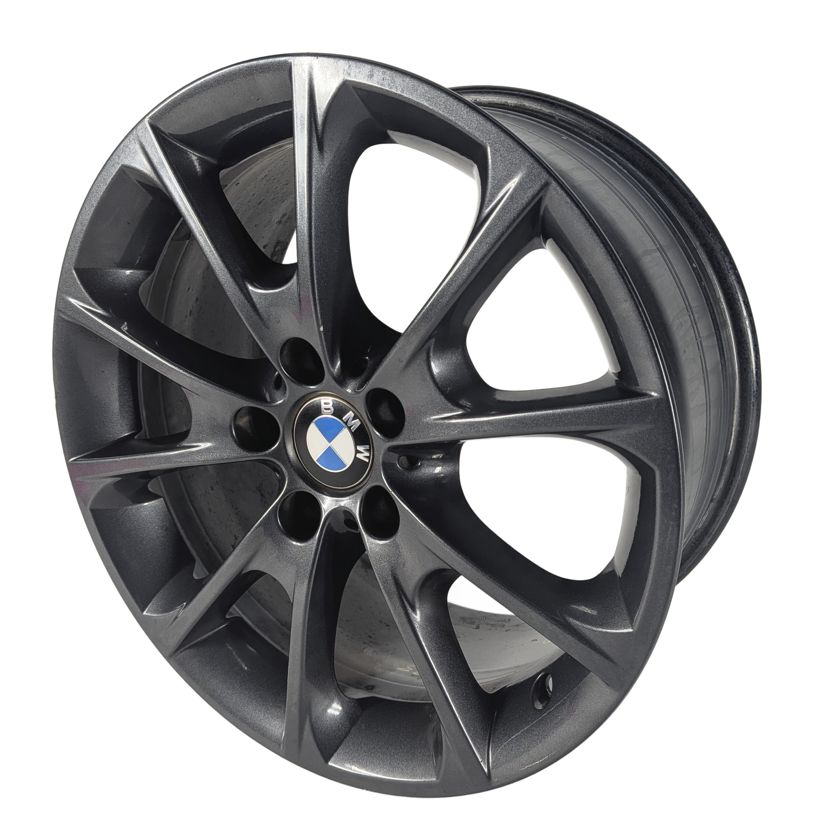 16-19 BMW 3 4 SERIES F30 F31 F32 18x8.5 REAR V-SPOKE GRAY WHEEL RIM — exact item pictured