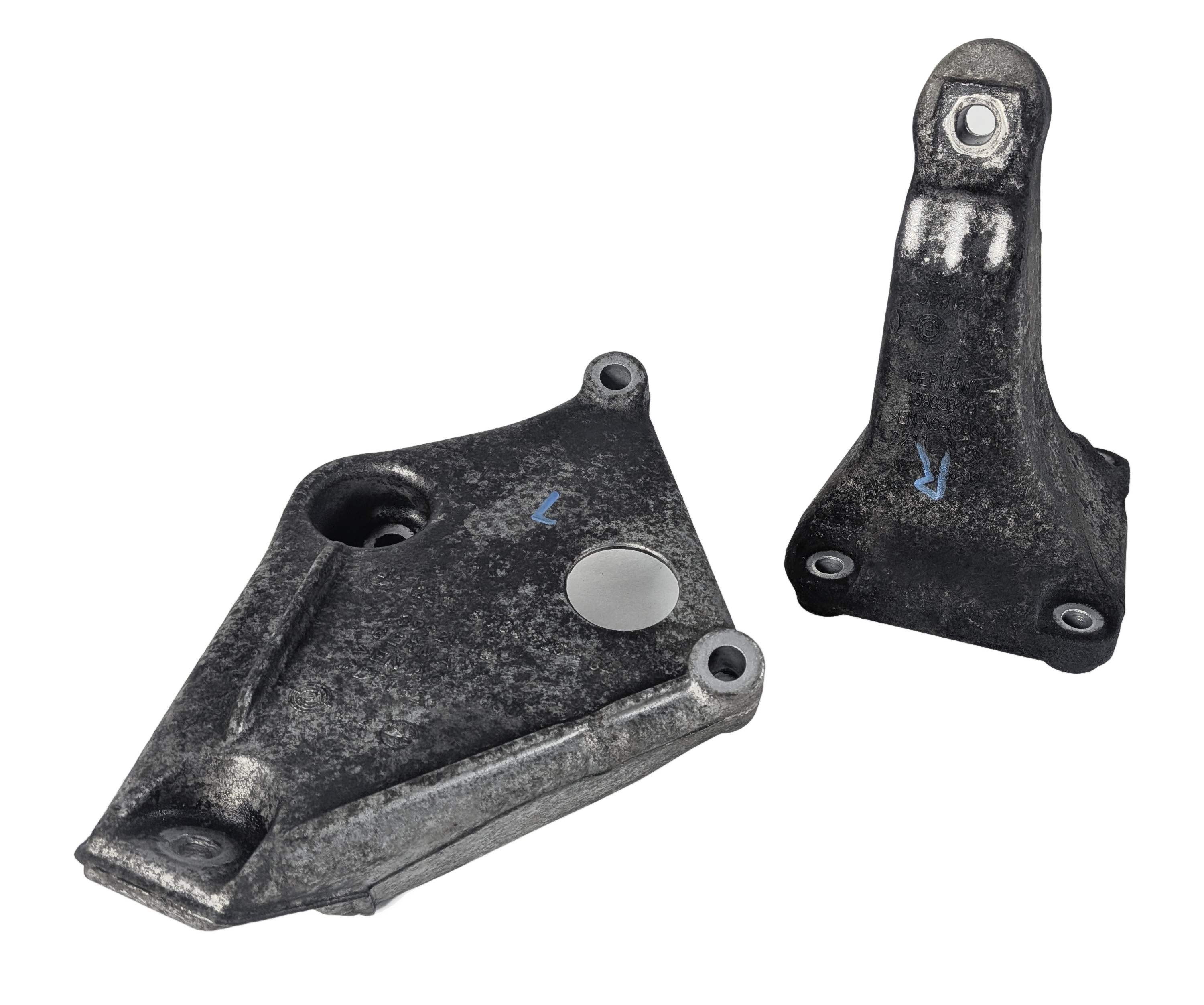 2014 BMW 328D WAGON F31 2.0L N47T LEFT/RIGHT ENGINE MOTOR MOUNT BRACKET SET/2 — exact item pictured