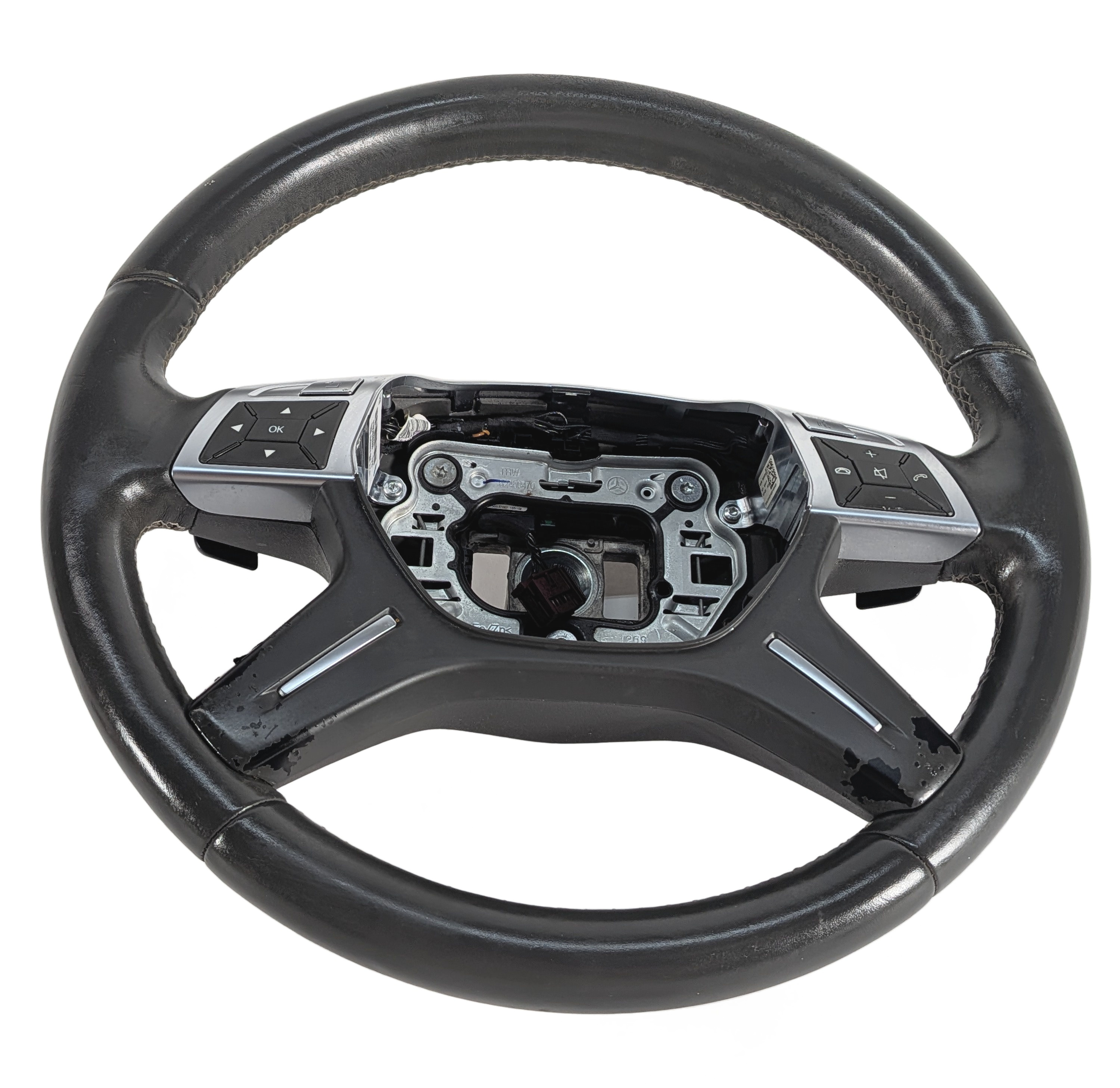 12-15 MERCEDES ML250 ML350 ML400 ML550 ML63 W166 SPORT STEERING WHEEL (Gray) — exact item pictured