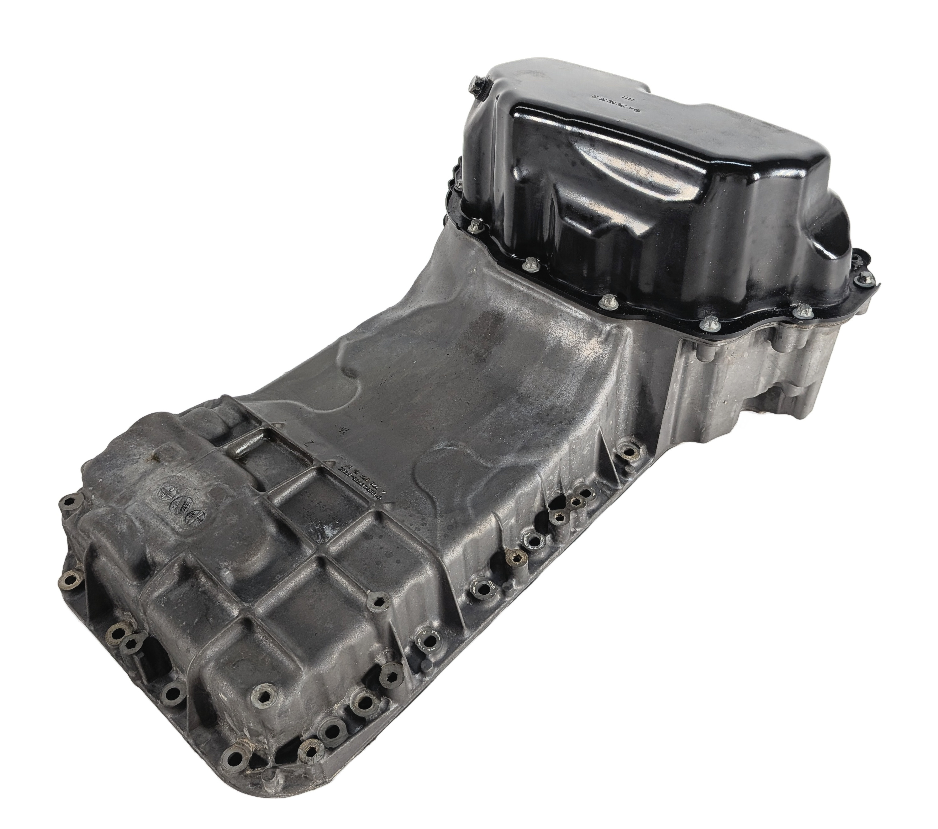 2012 MERCEDES ML350 (W166) 3.5L (276.955) ENGINE UPPER LOWER OIL PAN SET/2 — exact item pictured
