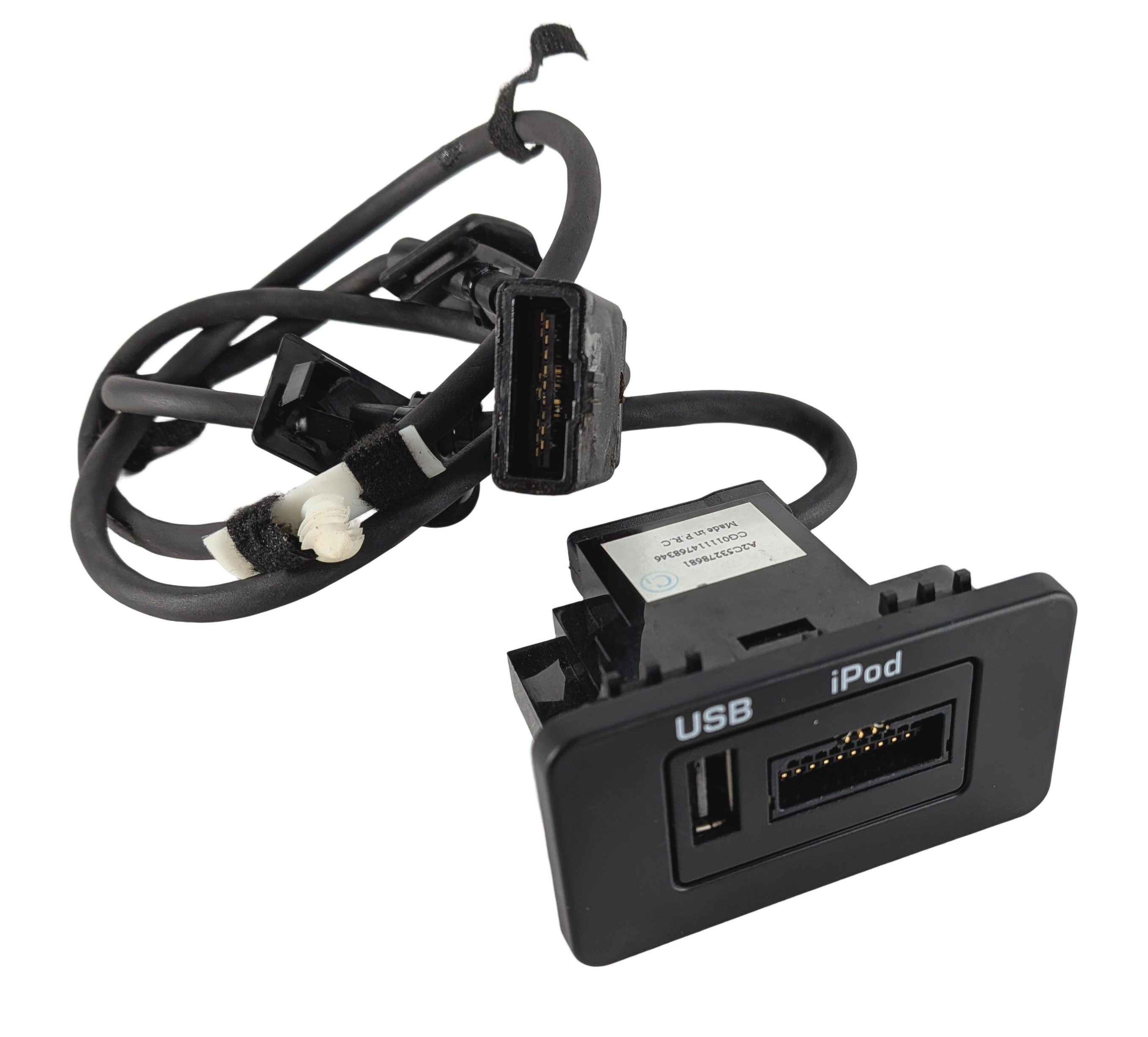 2011 RANGE ROVER SPORT L320 IPOD USB AUX INPUT JACK PORT PANEL w/CABLE — exact item pictured