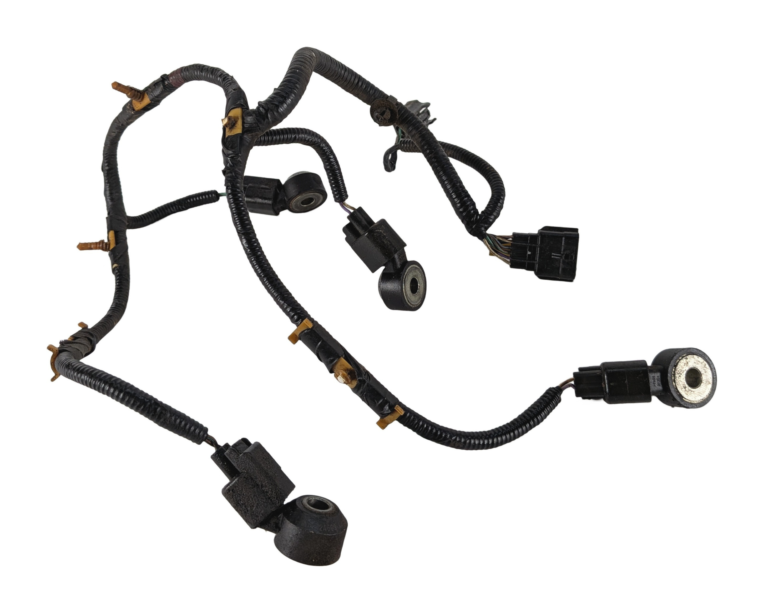 2011 RANGE ROVER SPORT L320 5.0L AJ133 ENGINE KNOCK SENSOR SET/4 w/WIRE HARNESS — exact item pictured
