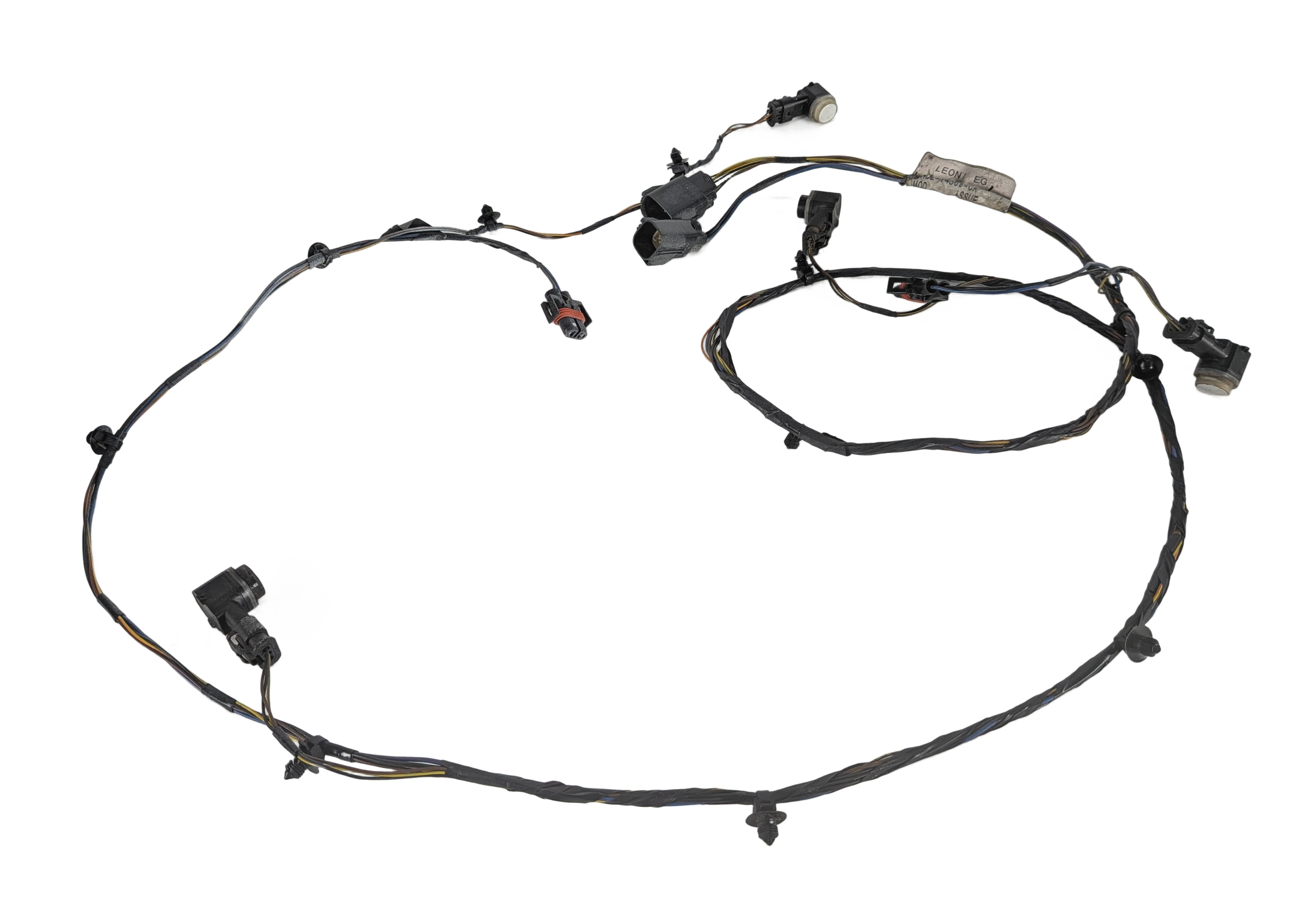 2011 RANGE ROVER SPORT L320 FRONT PARK ASSIST PDC SENSOR SET/4 w/HARNESS (White) — exact item pictured