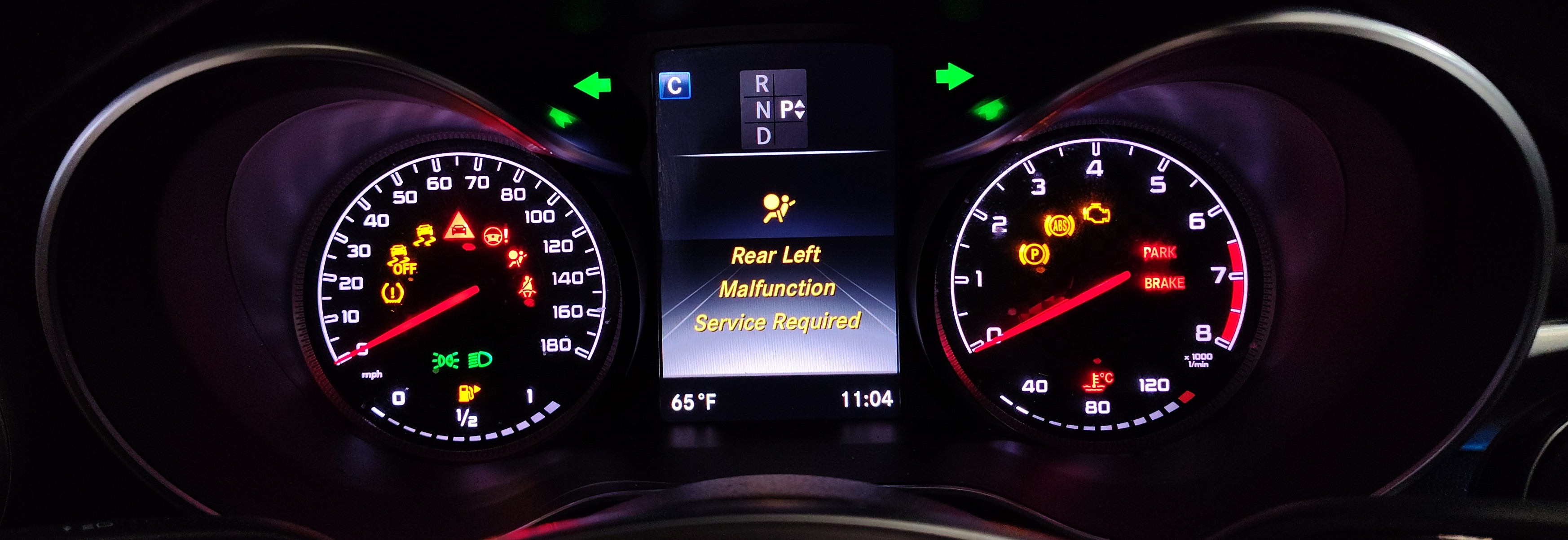 2016 MERCEDES C450 W205 SPEEDOMETER INSTRUMENT CLUSTER MPH 129K — exact item pictured
