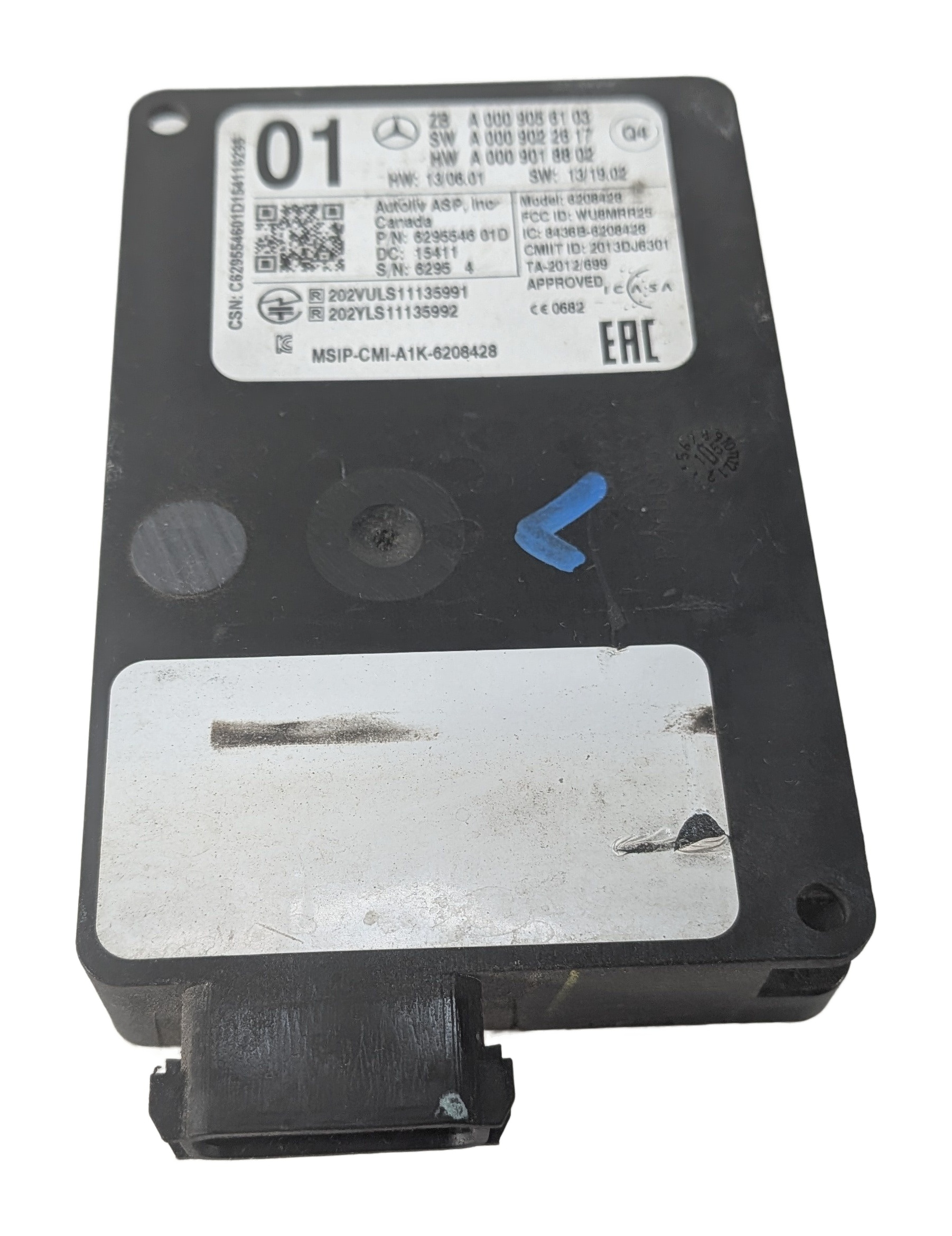 2015-2016 MERCEDES C300 C350 C400 C450 C63 (W205) REAR BLIND SPOT RADAR MODULE — exact item pictured