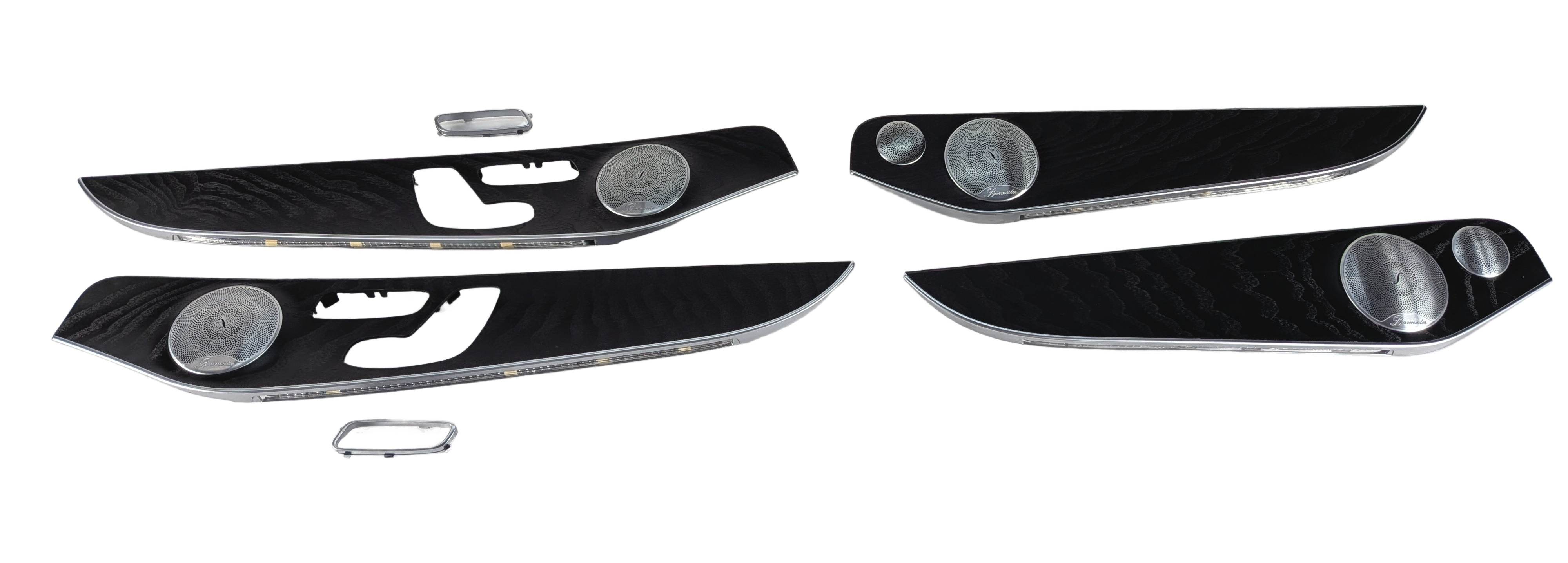 2016 MERCEDES C450 W205 BURMESTER SPEAKER GRILLE COVER SET/4 (Black Ash) — exact item pictured