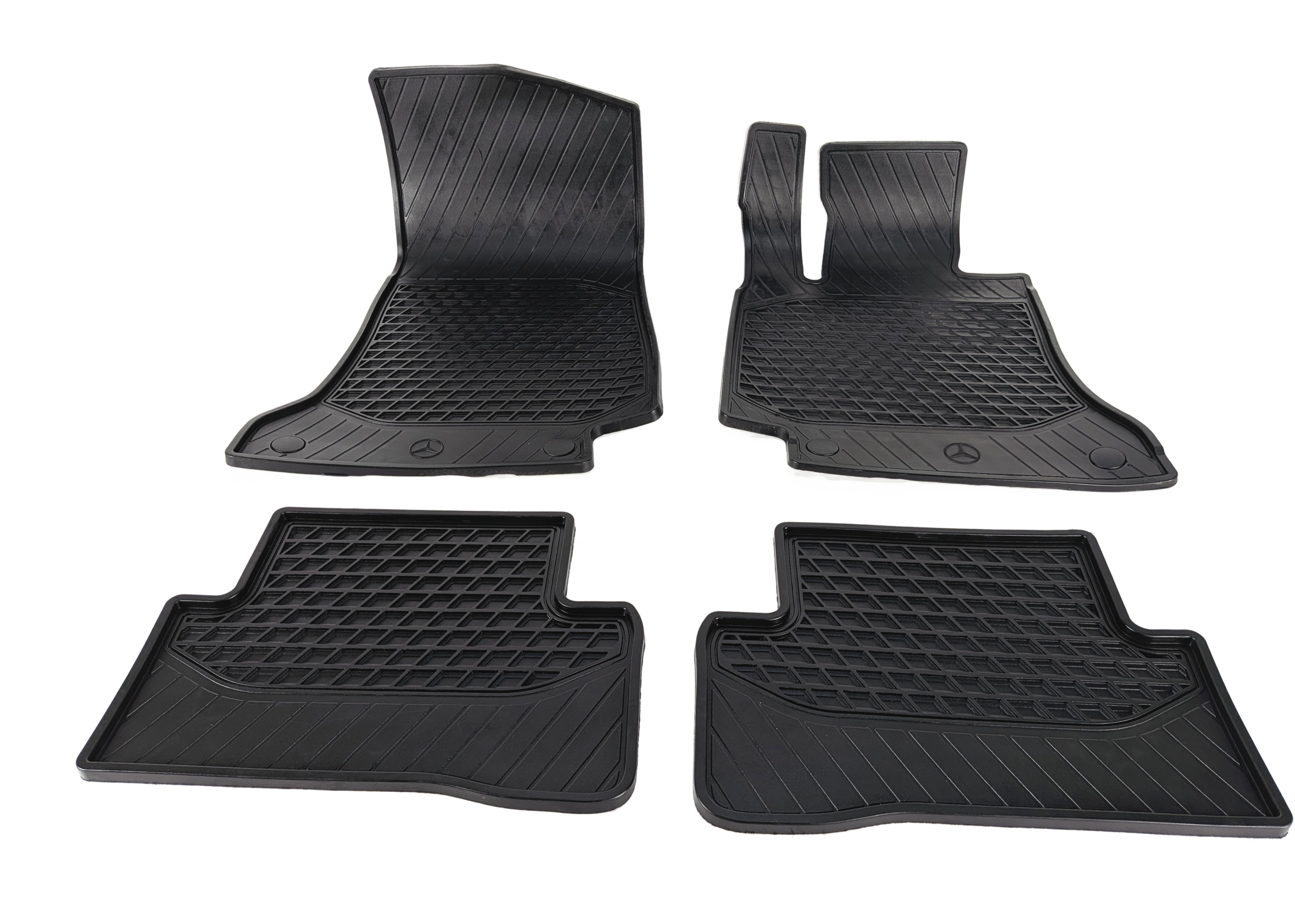 2016 MERCEDES C450 W205 FRONT REAR RUBBER ALL WEATHER FLOOR MAT SET/4 BLACK — exact item pictured