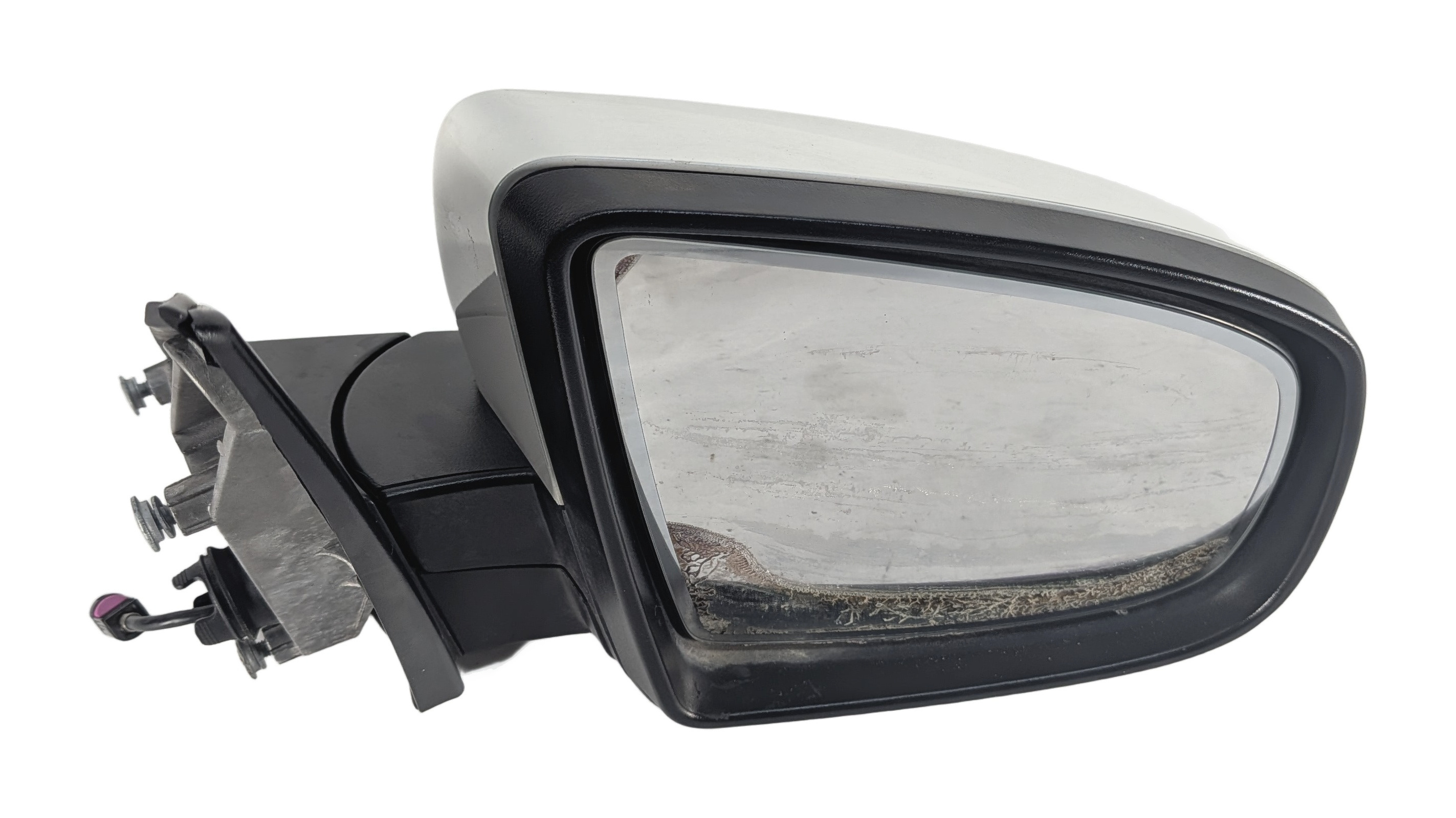 10-13 BMW X5 (E70) RIGHT P-FOLD MEM AUTODIM CAMERA HEATED DOOR MIRROR (White) — exact item pictured