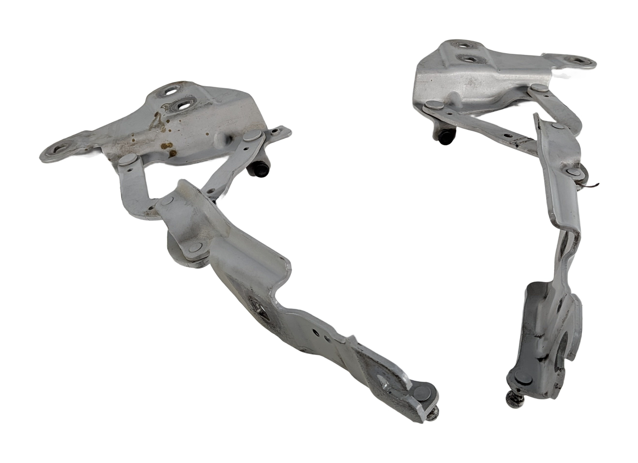 2013-2015 BMW X1 (E84) FRONT LEFT & RIGHT HOOD HINGE SET 2 (Silver) — exact item pictured