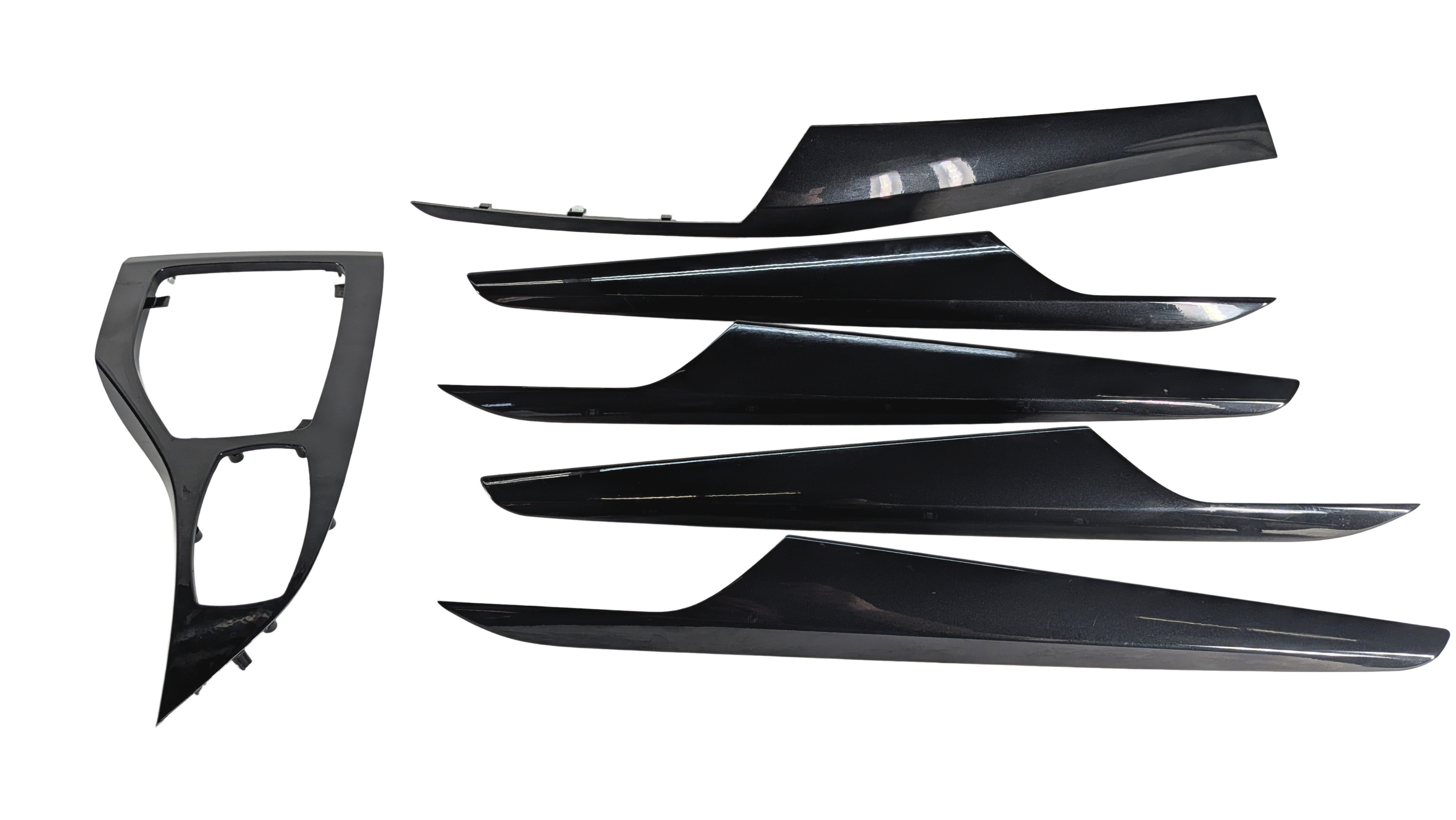 2013 BMW X1 E84 INTERIOR DASH DOOR CENTER CONSOLE TRIM SET/6 (Gloss Black) — exact item pictured