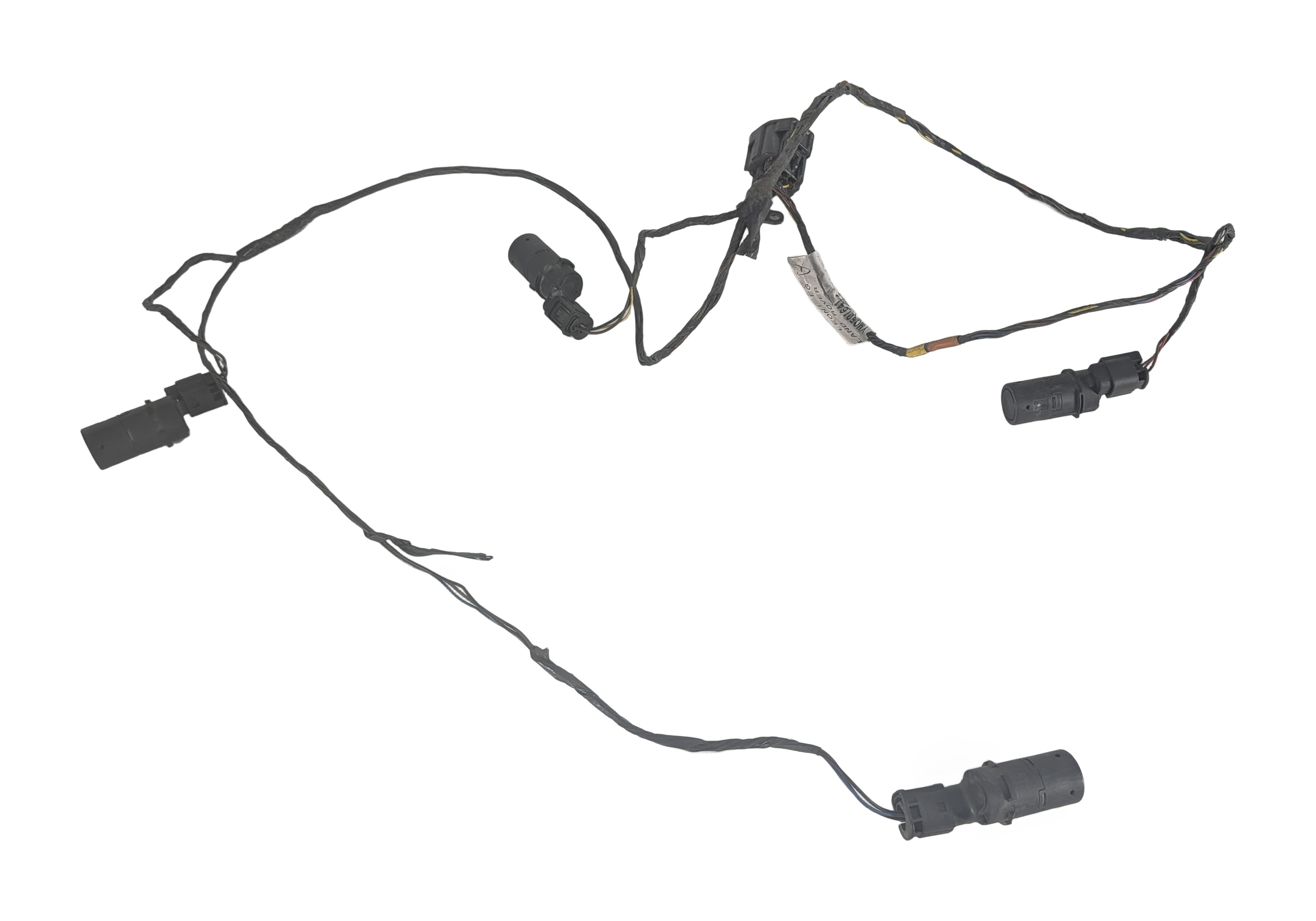 08 LR3 L319 REAR PARK ASSIST PDC DISTANCE SENSOR SET/4 w/HARNESS (White) — exact item pictured