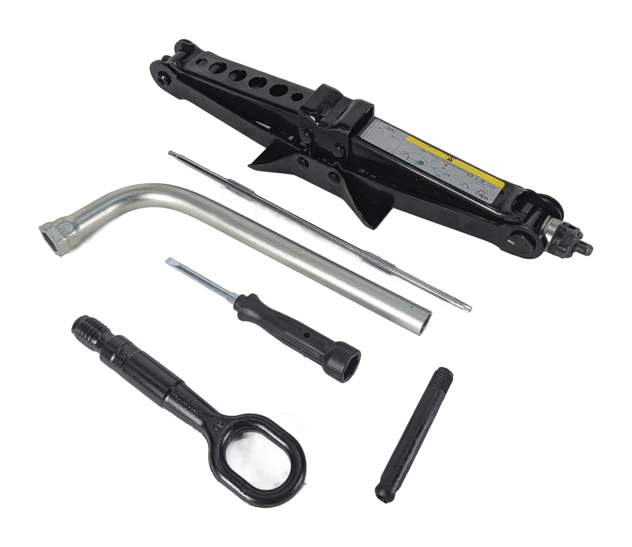 2015-2020 AUDI A3 S3 (8V 8Y) SPARE TIRE JACK LUG WRENCH TOW HOOK TOOL SET — exact item pictured
