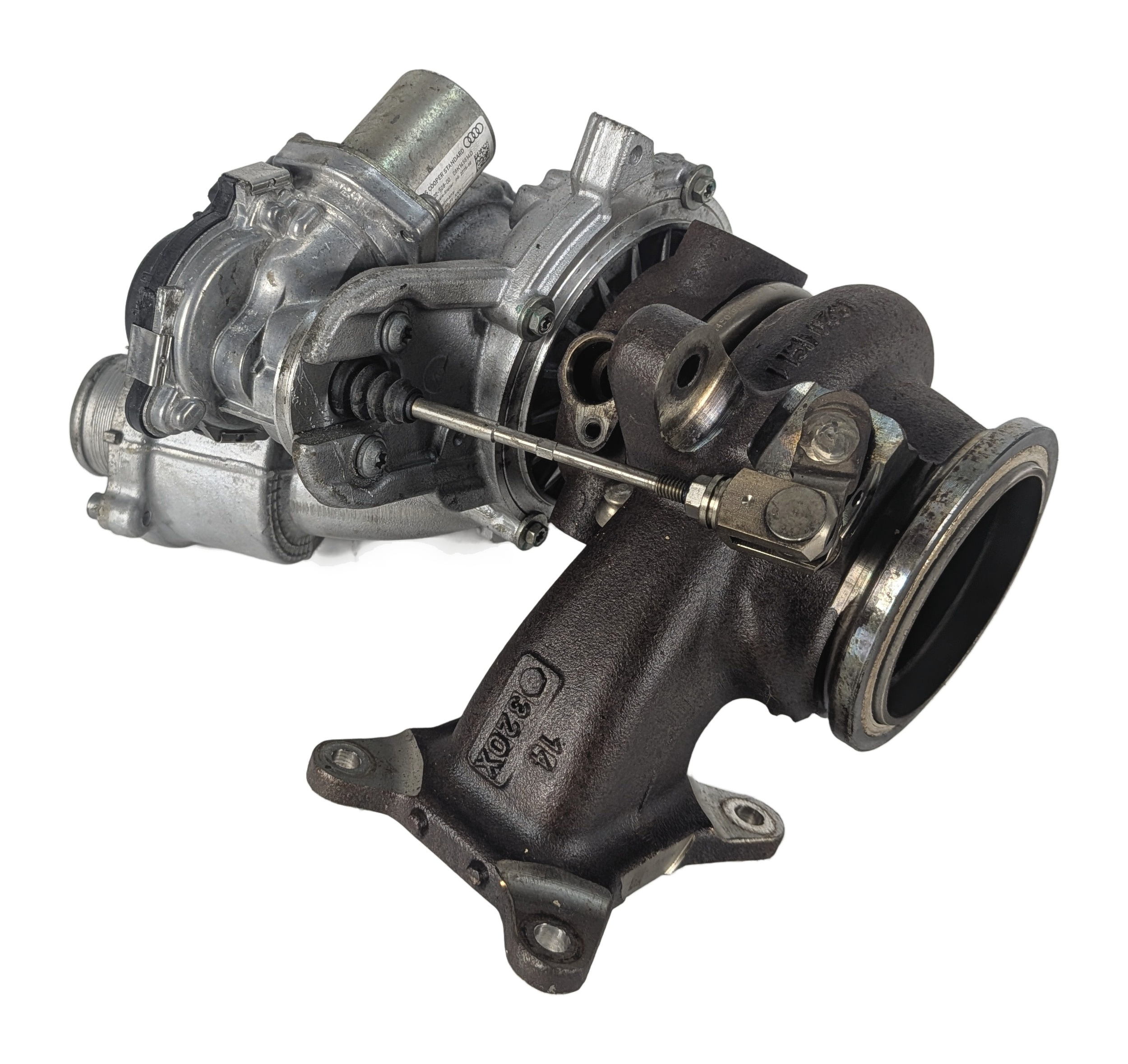 2015 AUDI A3 (8V) 2.0L CNTC ENGINE IS38 TURBOCHARGER EXHAUST MANIFOLD 06K145722G — exact item pictured