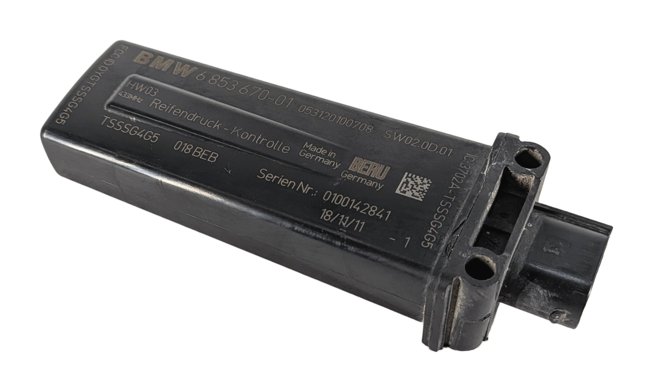 11-18 BMW 5 7 M5 M6 X3 X4 (F01 F06 F10 F12 F25 F26) TPMS SENSOR ANTENNA MODULE — exact item pictured