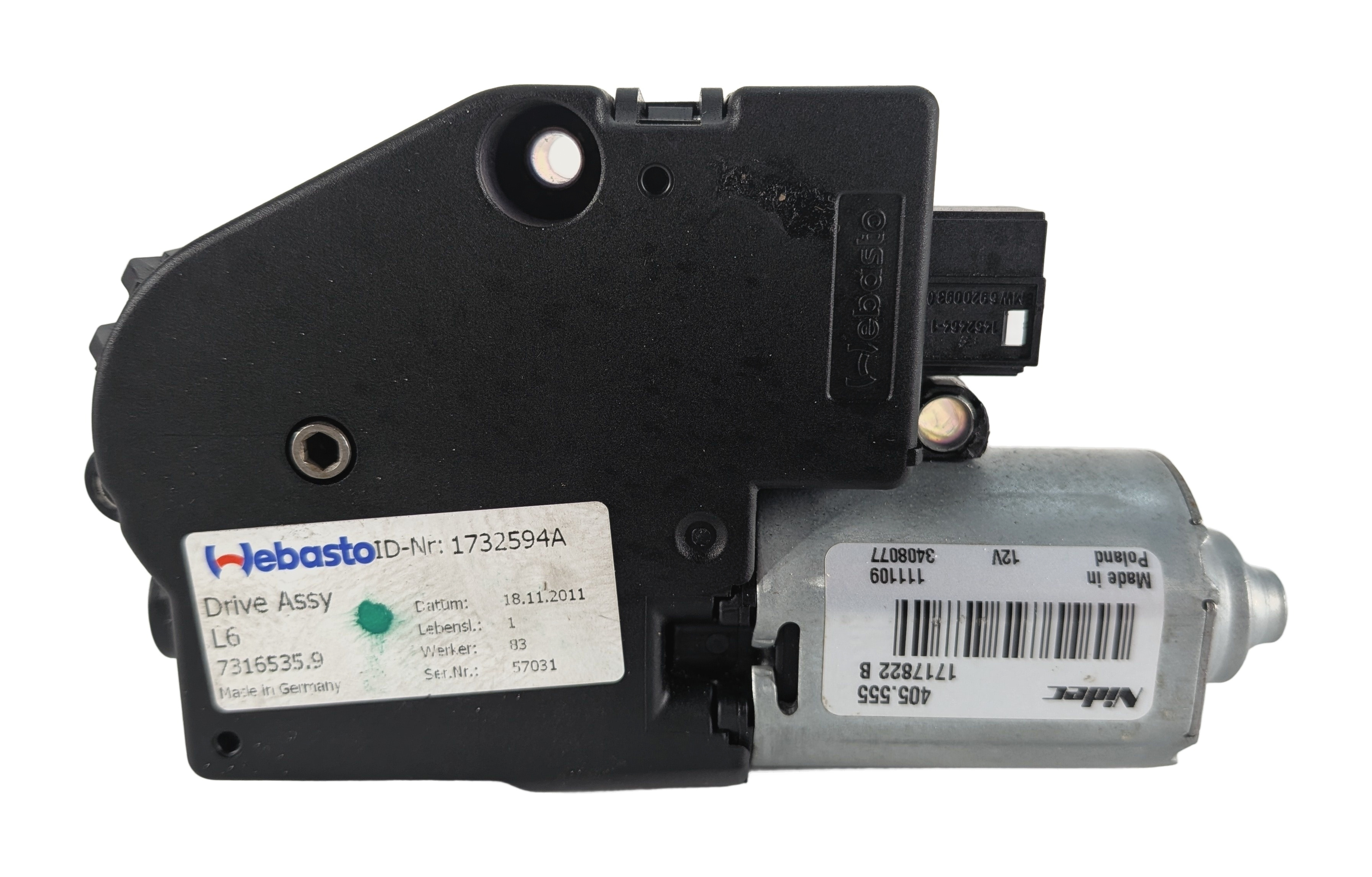 12-20 BMW 228i 230i 320i 328i 330i 335i 340i 428i 430i 435i 528i - SUNROOF MOTOR — exact item pictured