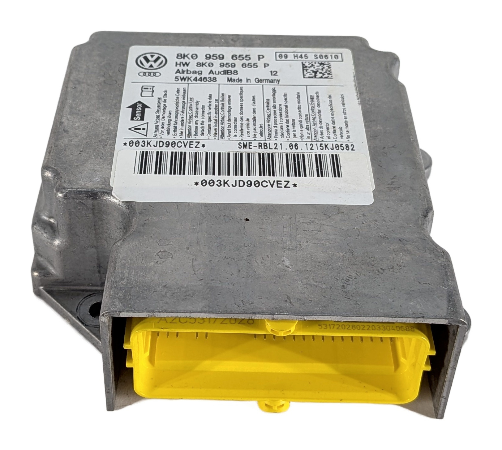 2013-2015 AUDI A4 A5 S4 S5 RS5 (B8 8K 8T) SRS BAG CONTROL MODULE — exact item pictured