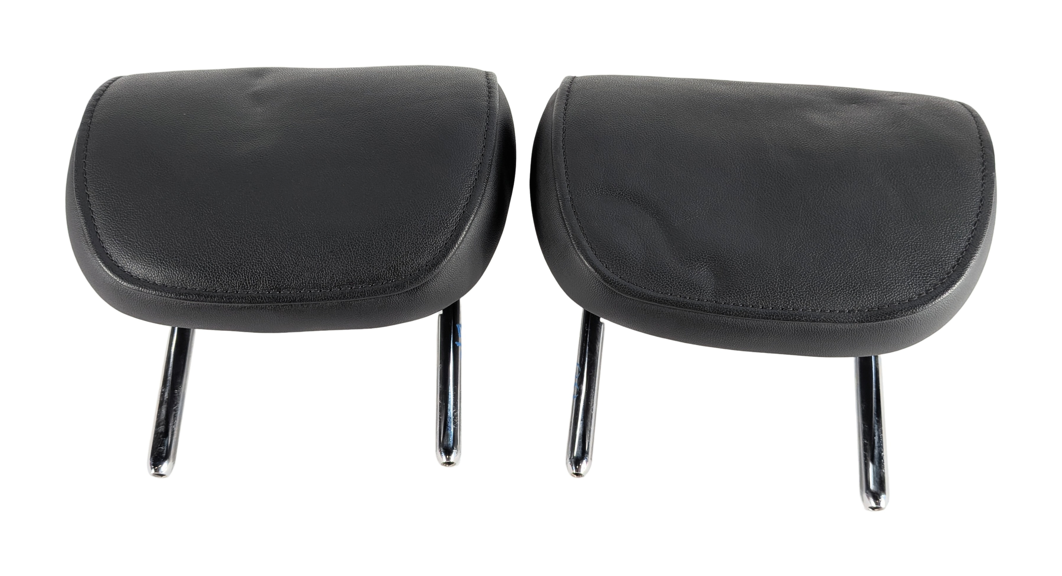 08-17 AUDI A5 A5 QUATTRO S5 REAR LEFT RIGHT LEATHER HEADREST SET/2 BLACK — exact item pictured