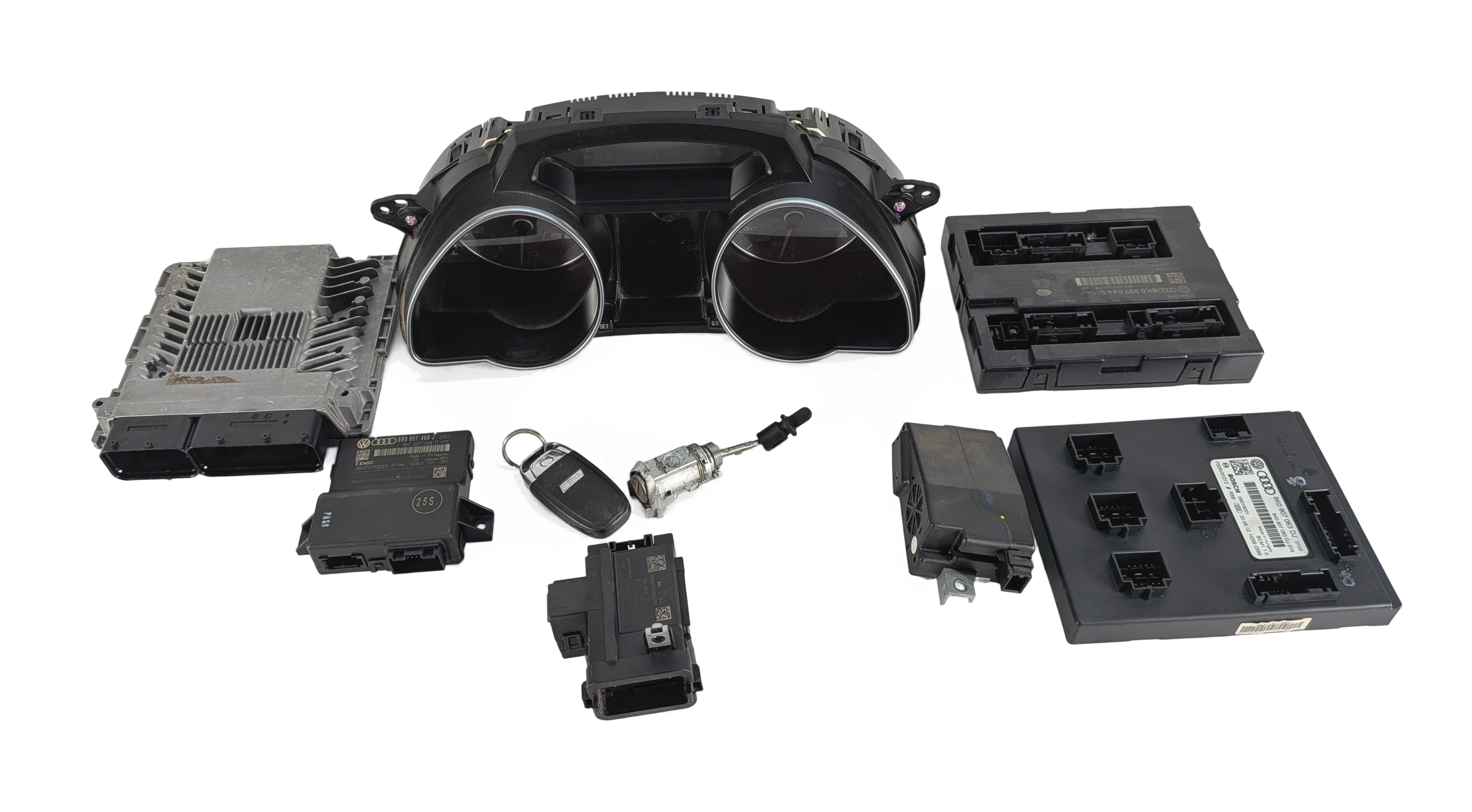 2013 AUDI S5 B8 8T 3.0L SUPER CGXC ENGINE COMPUTER w/ KEY AND IMMOBILIZER SET — exact item pictured