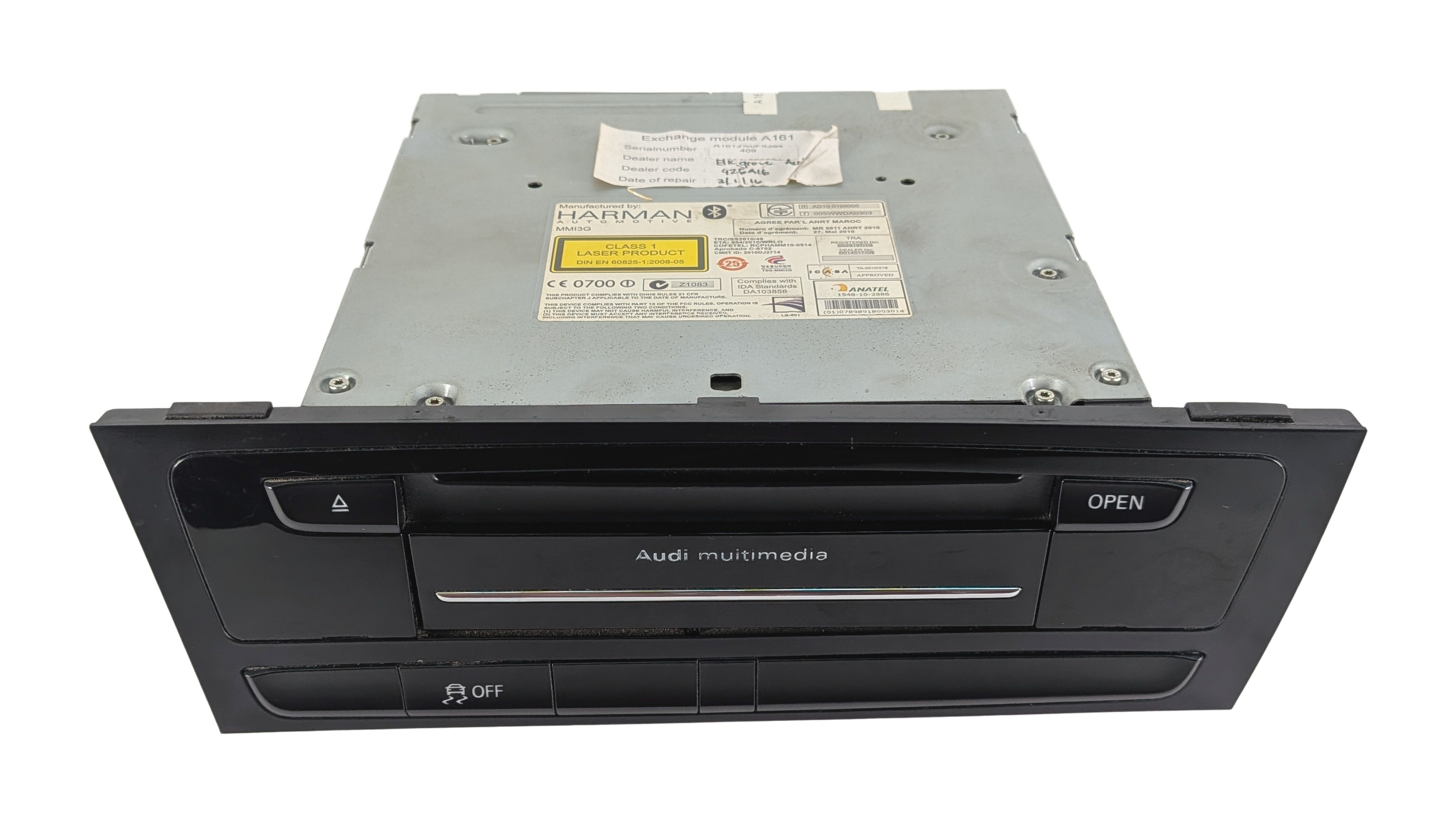 2013 AUDI S5 (B8 8T) MMI NAVIGATION MULTIMEDIA MAIN UNIT w/ CD DVD — exact item pictured