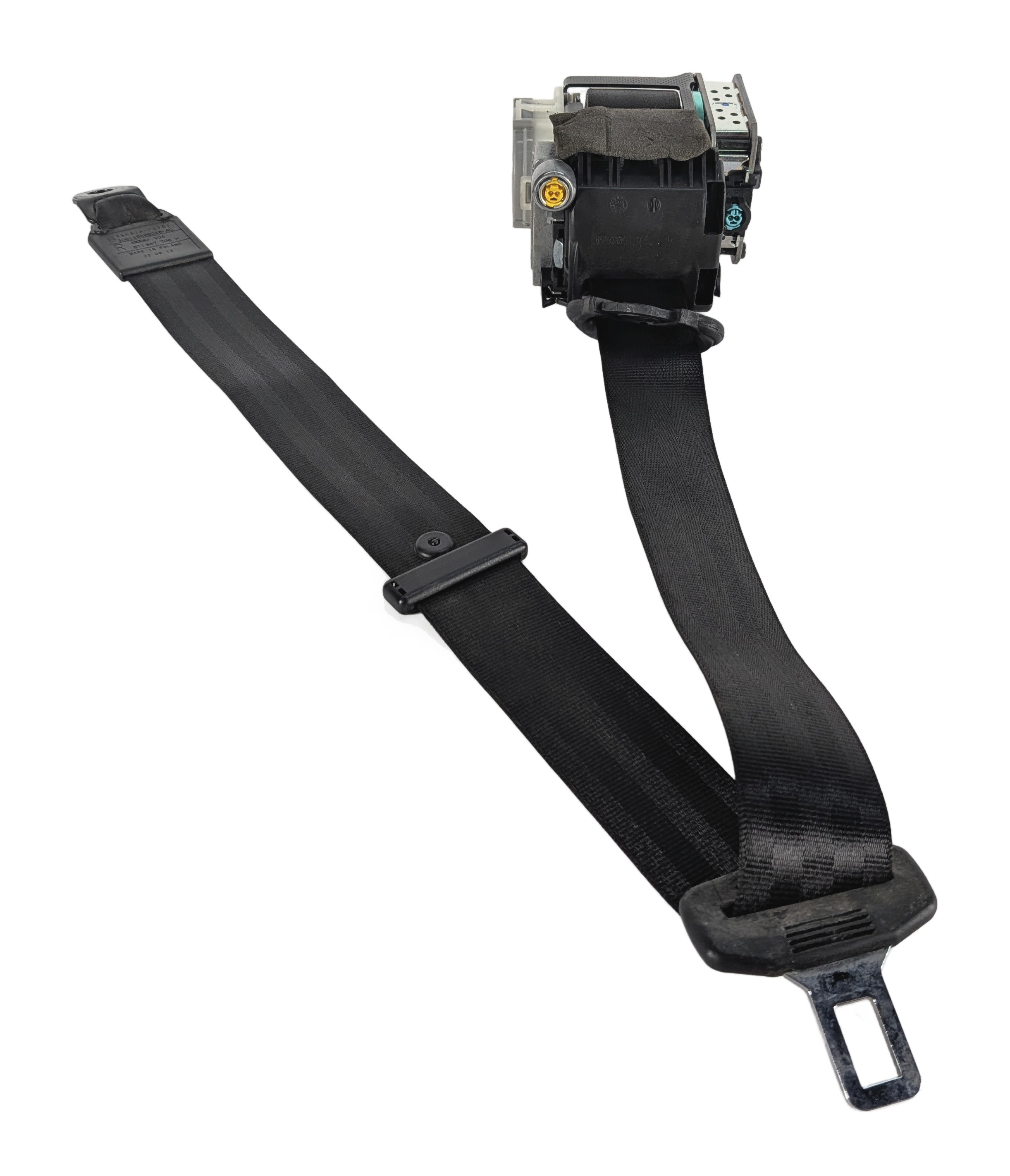 08-17 AUDI A5 S5 (B8 8T) COUPE FRONT RIGHT PASSENGER SEATBELT RETRACTOR (Black) — exact item pictured
