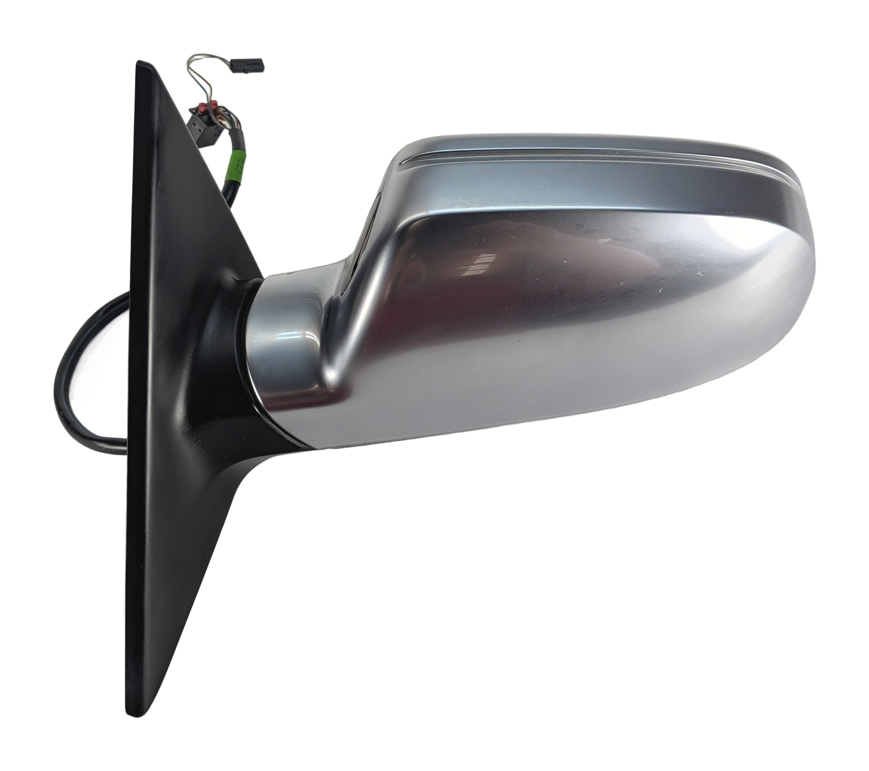 08-14 AUDI A5 S5 (B8 8T) LEFT HEAT MEM AUTODIM BLIND SPOT MIRROR (ALUMINUM) — exact item pictured