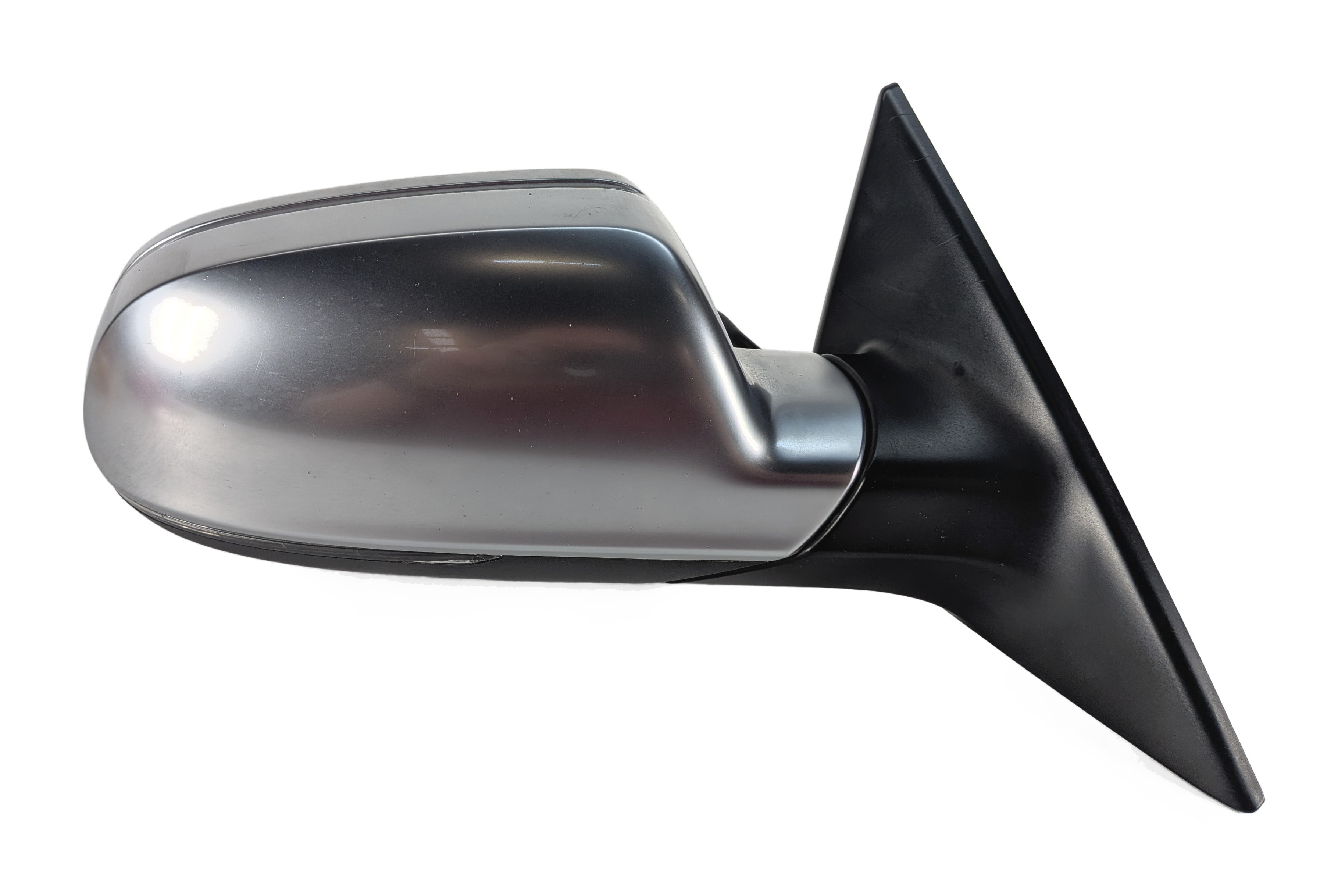 08-14 AUDI A5 S5 (B8 8T) RIGHT PASSENGER AUTODIM BLIND SPOT DOOR MIRROR ALUMINUM — exact item pictured