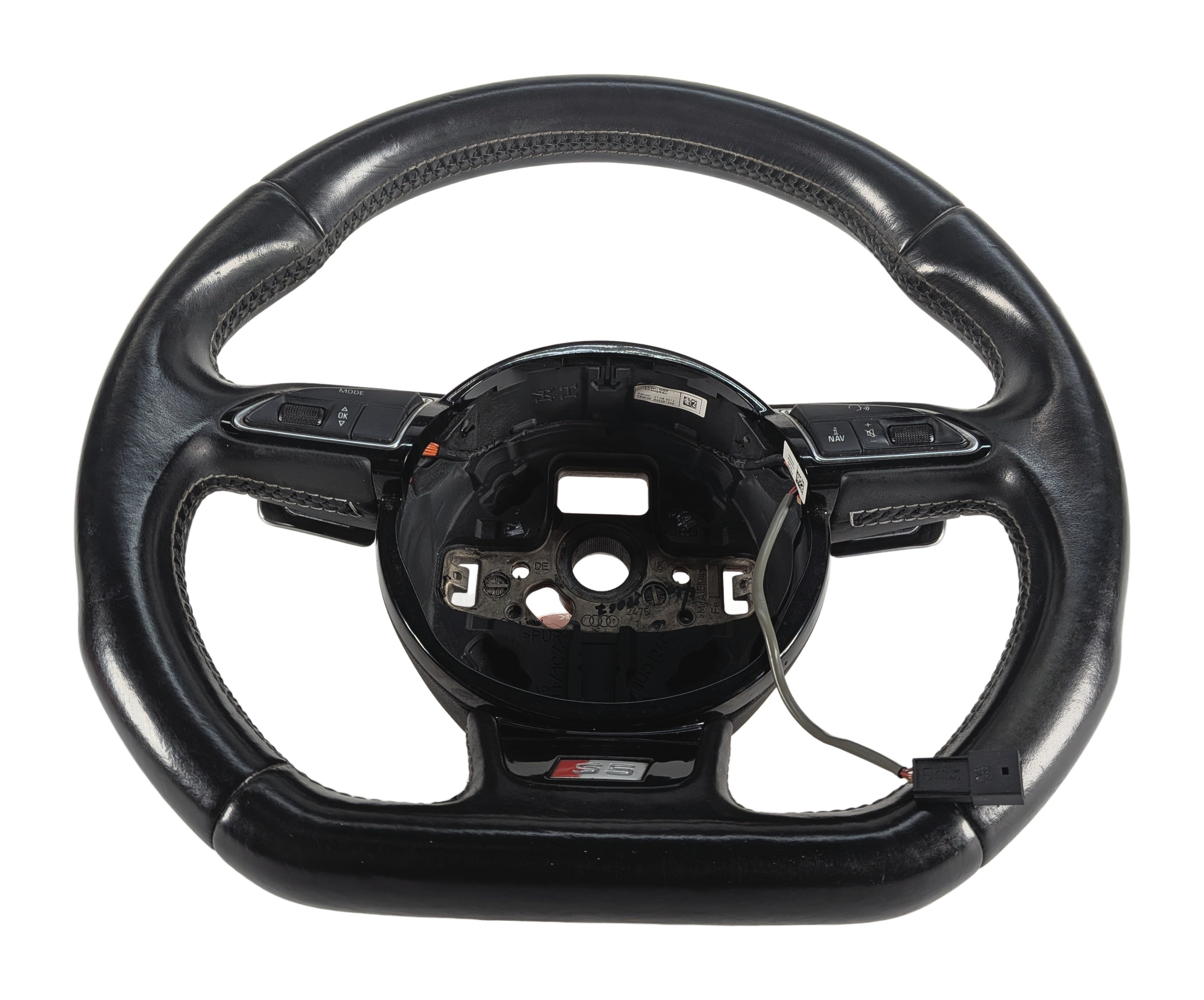 2013-2017 AUDI S5 (B8 8T) SPORT FLAT BOTTOM STEERING WHEEL w/ SHIFT PADDLES — exact item pictured
