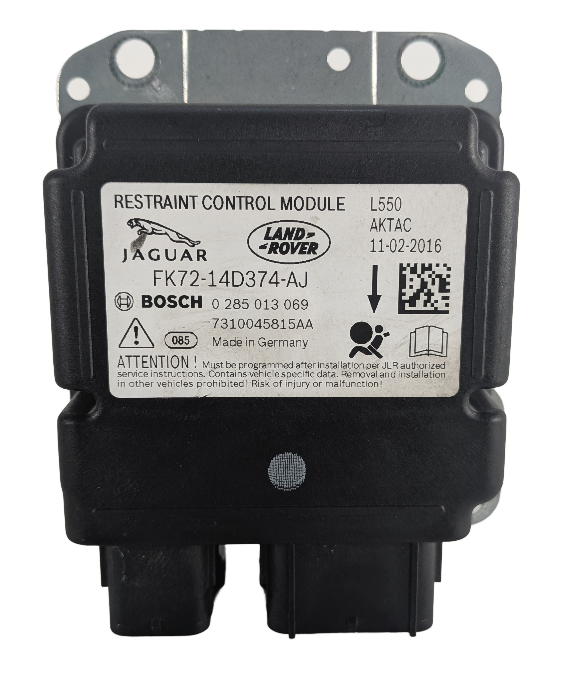 2015-2019 LAND ROVER DISCOVERY SPORT (L538) SRS BAG CONTROL MODULE — exact item pictured