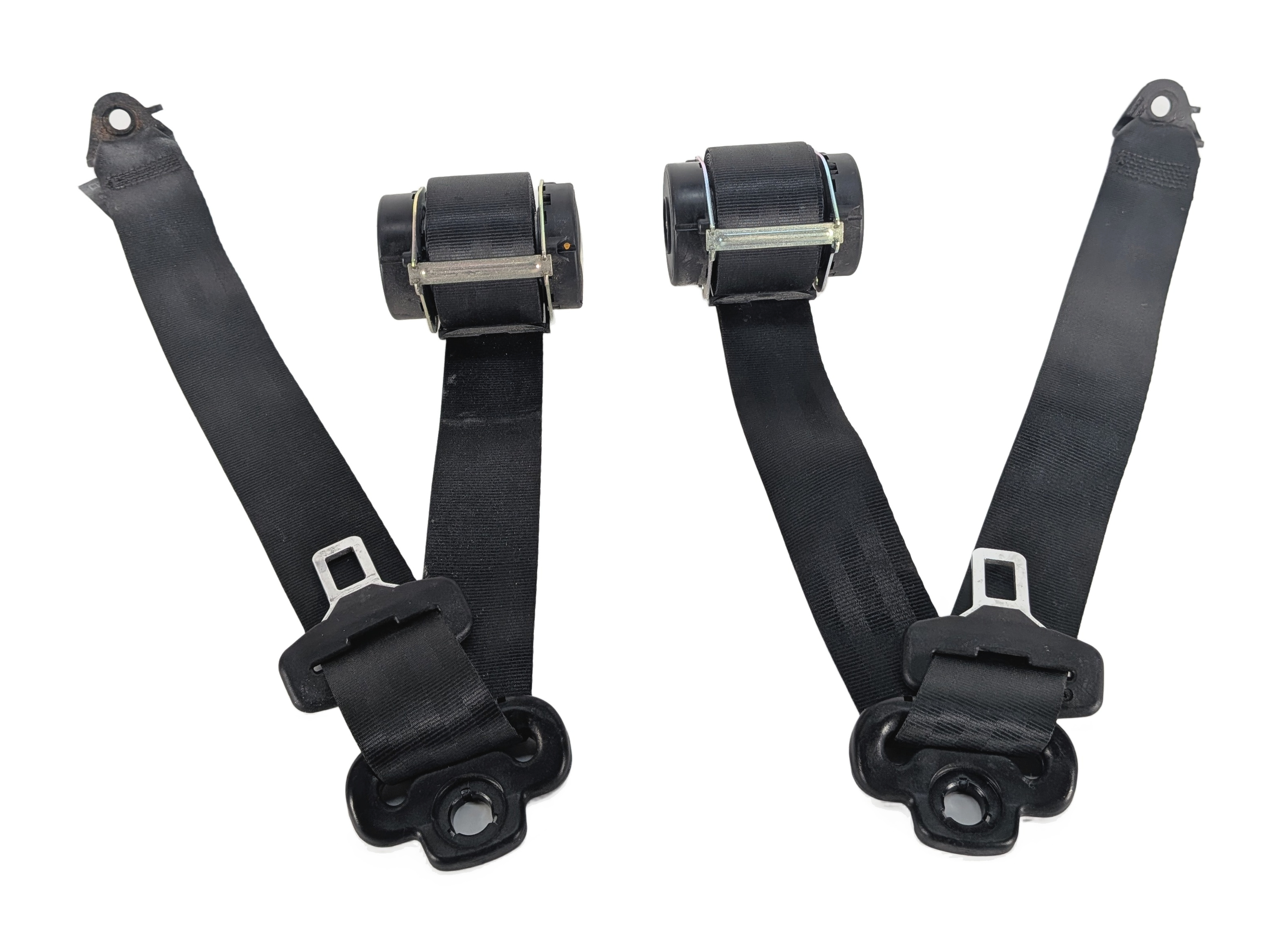 16 LR4 L319 REAR 3RD ROW LEFT/RIGHT SEATBELT RETRACTOR SET/2 (Black) — exact item pictured