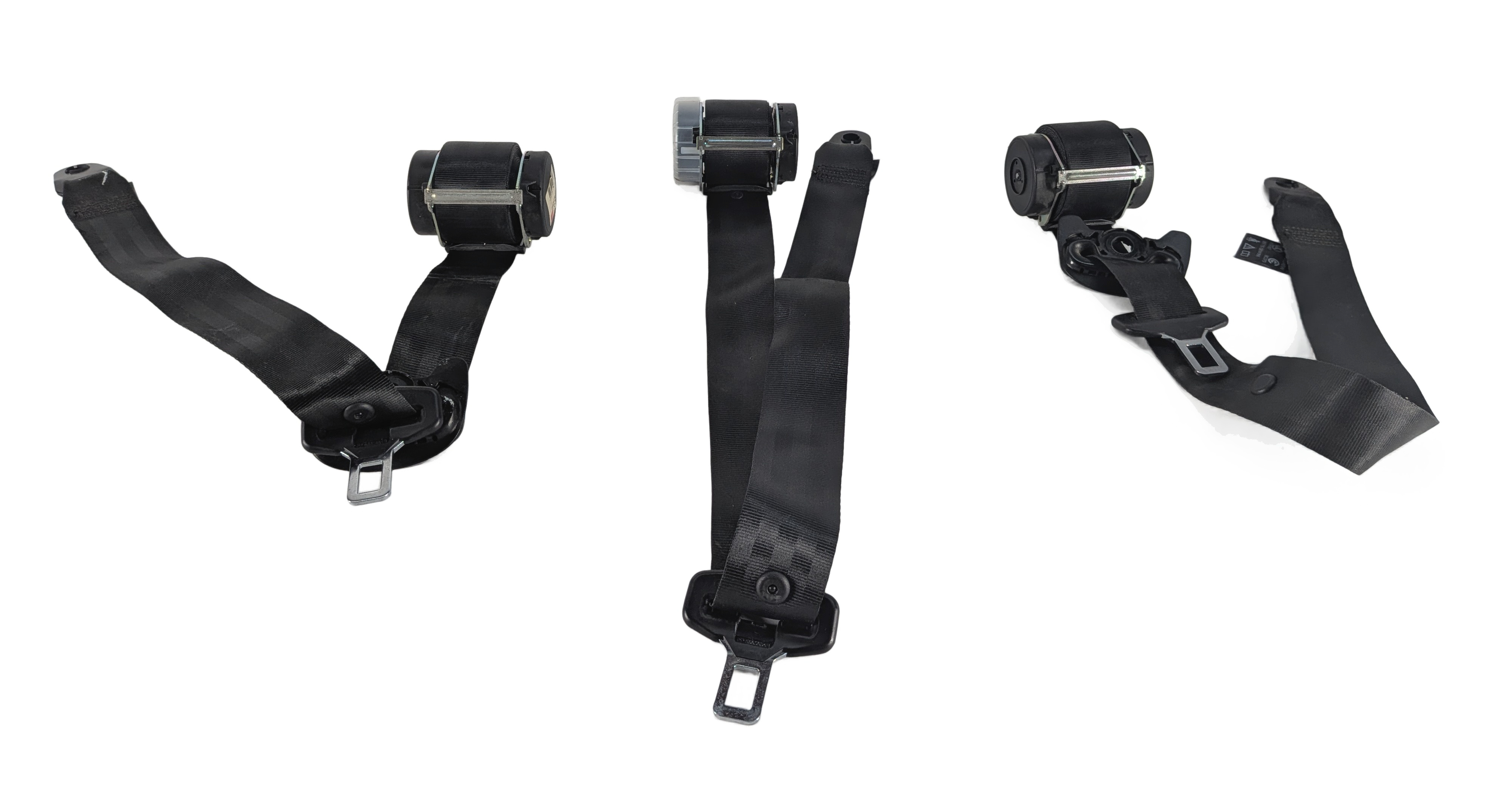 16 LR4 L319 REAR 2ND ROW LEFT/CENTER/RIGHT SEATBELT RETRACTOR SET/3 (Black) — exact item pictured