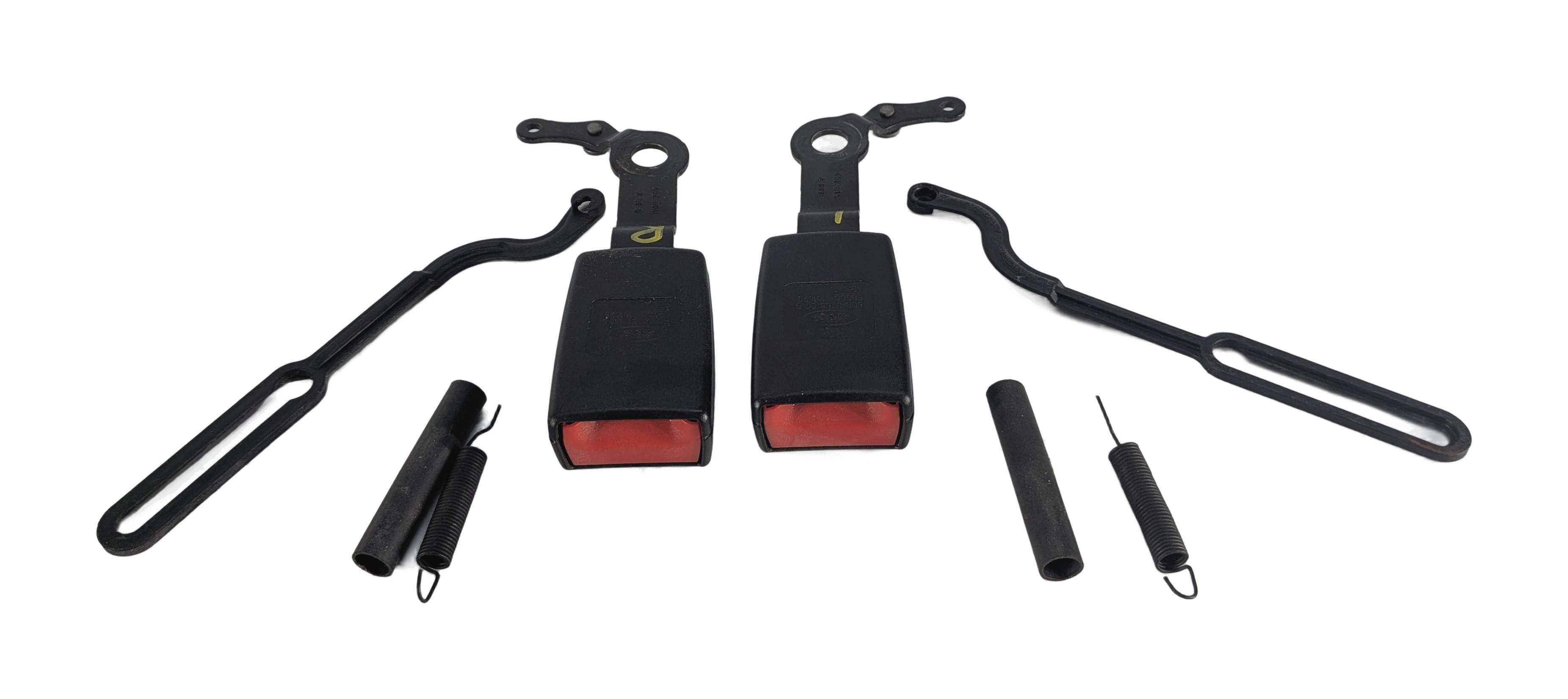 16 LR4 L319 REAR 3RD ROW LEFT/RIGHT SEATBELT BUCKLE RECEIVER SET/2 (Black) — exact item pictured