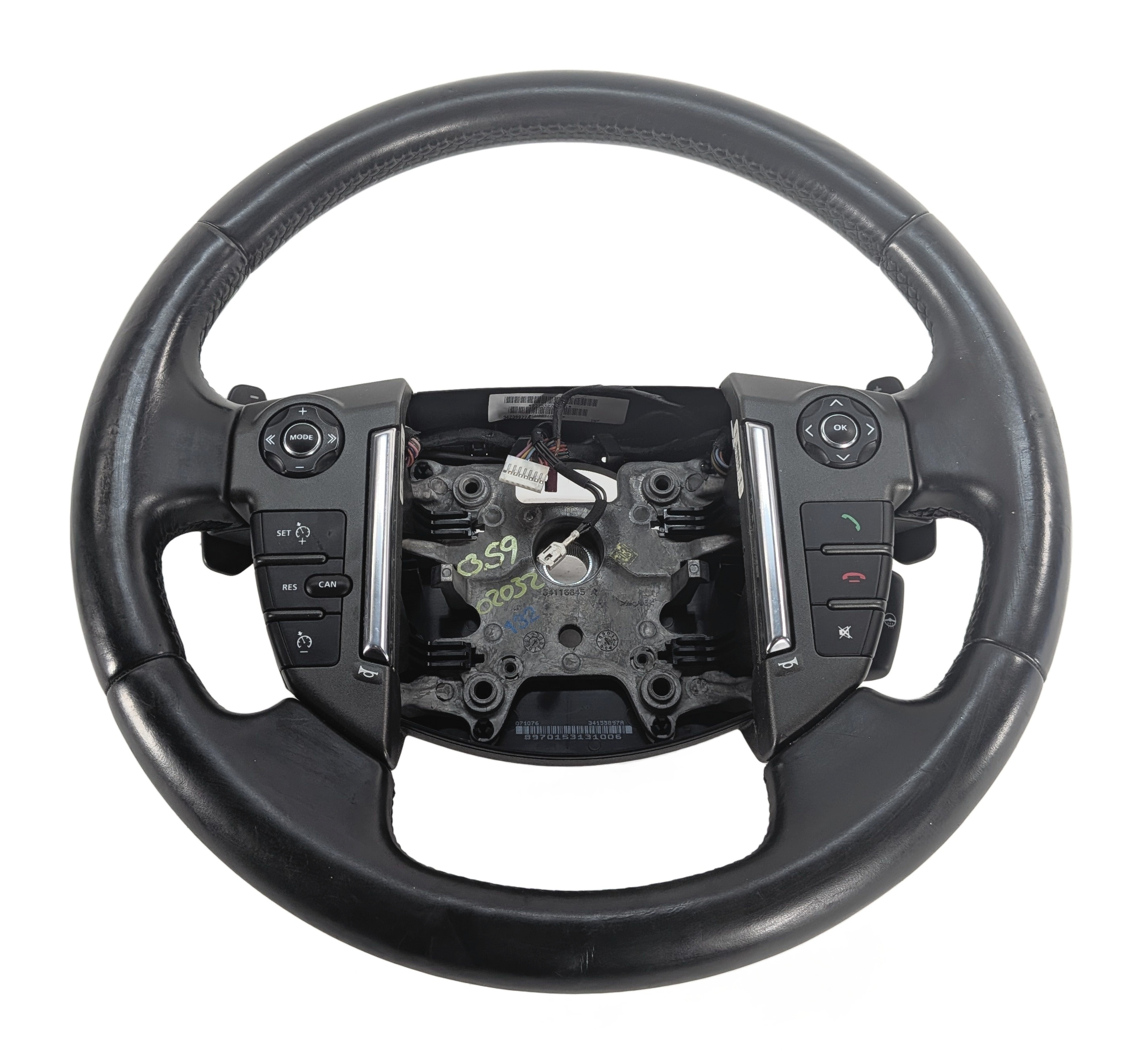 14-16 LAND ROVER LR4 HEATED STEERING WHEEL w/ SHIFT PADDLES CONTROL SWITCHES — exact item pictured