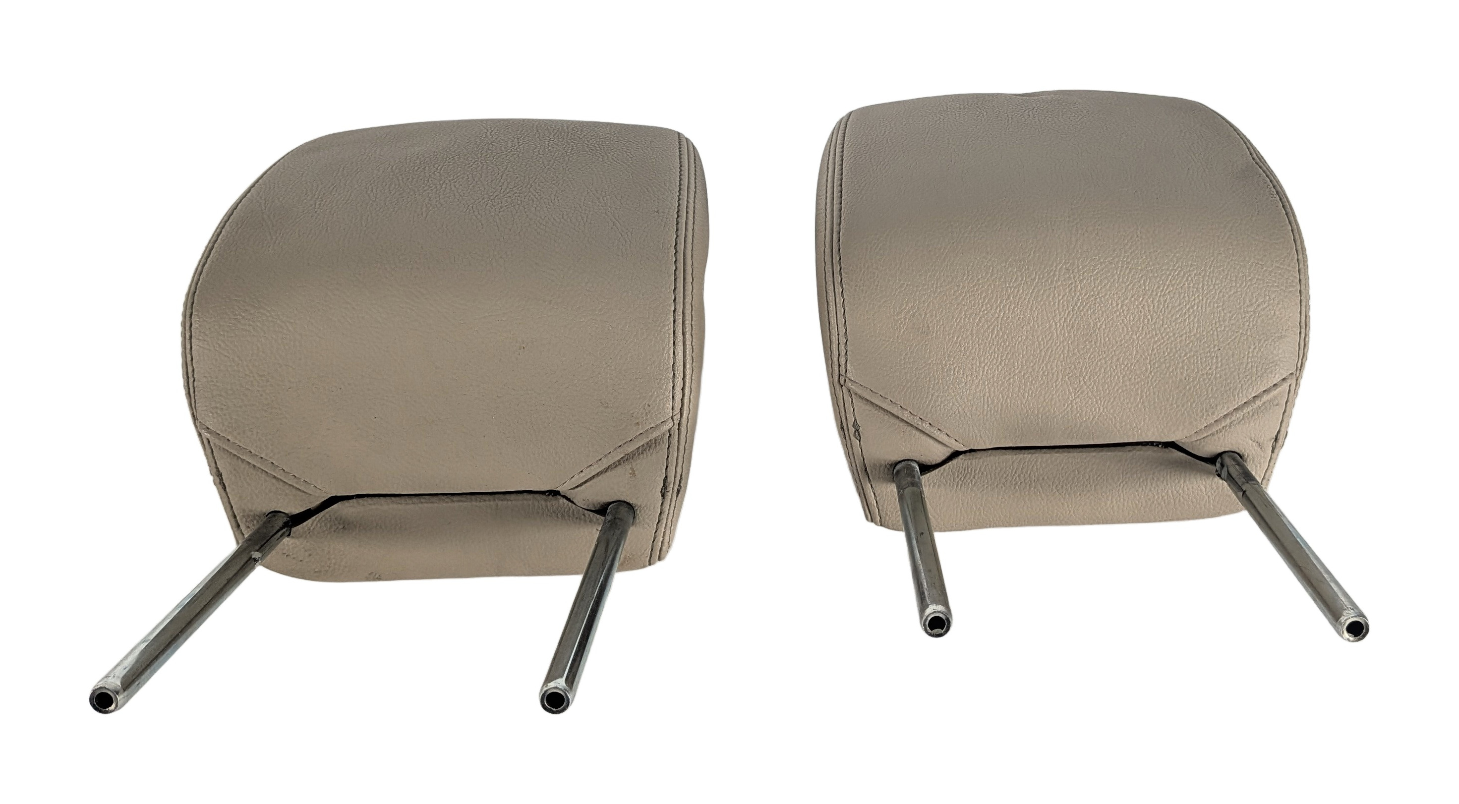 2010-2016 LAND ROVER LR4 FRONT LEFT & RIGHT LEATHER HEADREST SET 2 (Almond) — exact item pictured