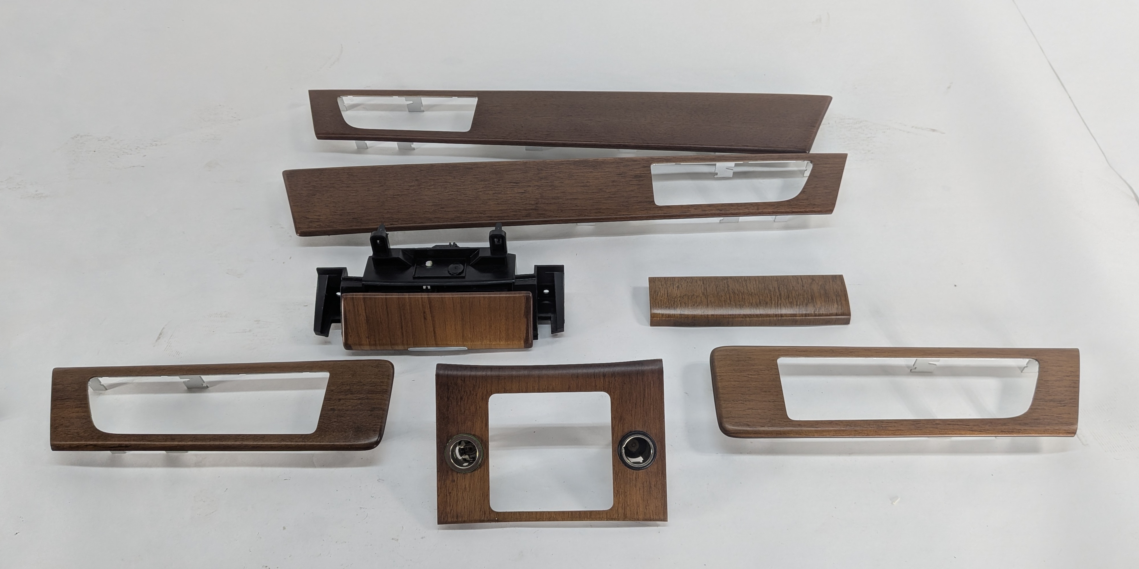 15 LR4 L319 INTERIOR DOOR DASH CENTER CONSOLE TRIM SET (Black Walnut Wood) — exact item pictured