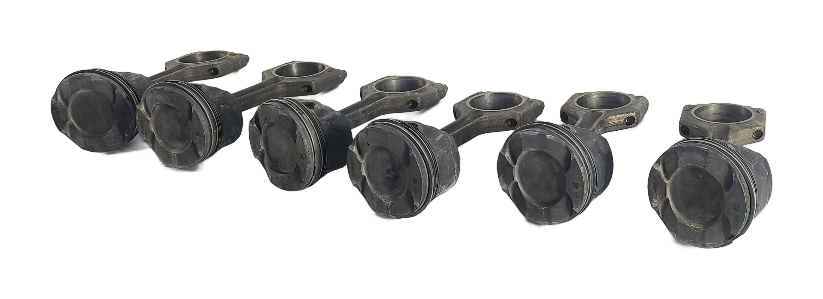 2010-2014 BMW 1/3/4/5/6/7/X1/X3/X5/X6 3.0L N55 TURBO ENGINE PISTON & ROD SET 6 — exact item pictured