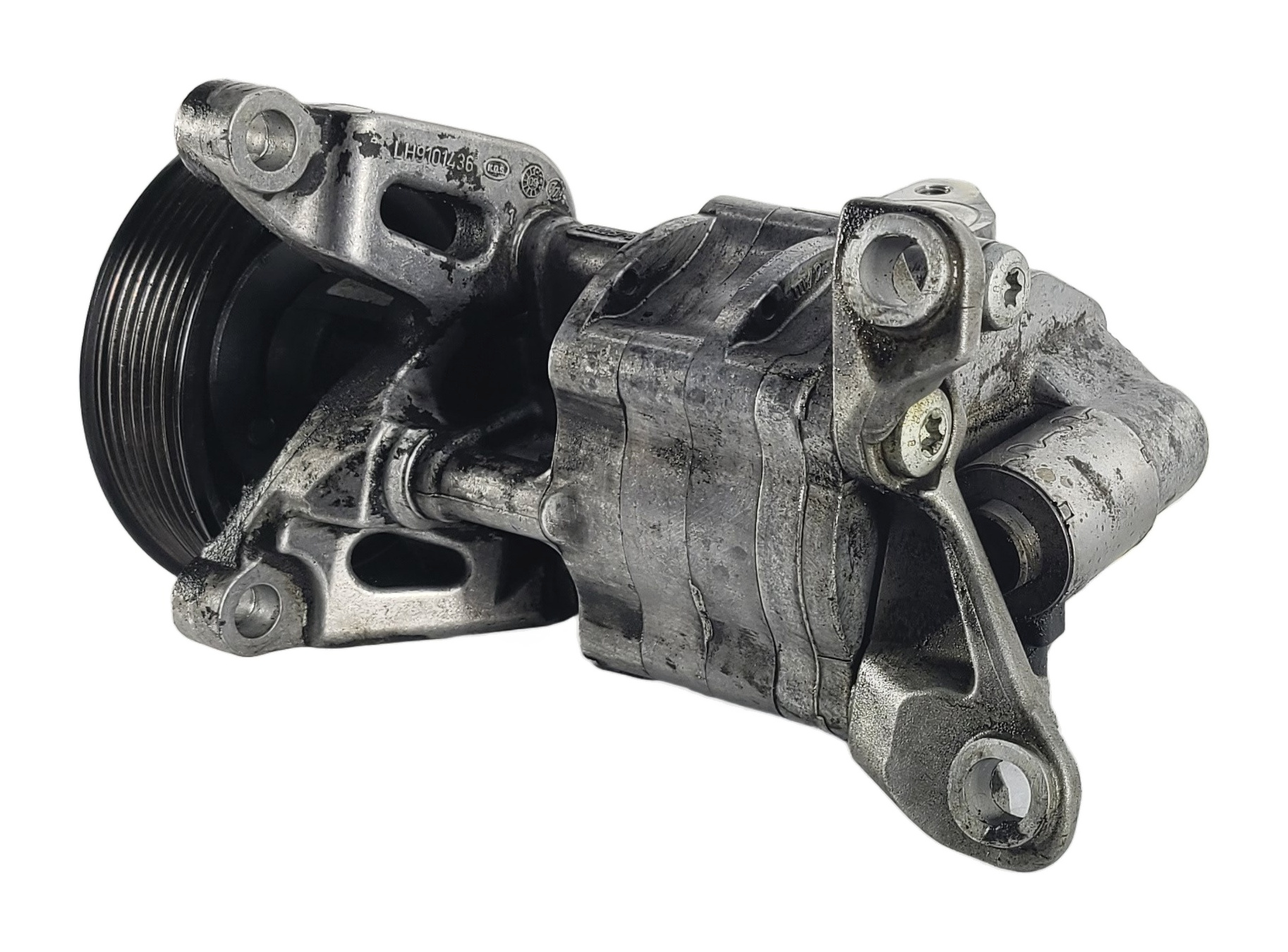 11-14 BMW X5 X6 (E70 E71) 3.0L N55 TURBO ENGINE POWER STEERING PUMP w/ PULLEY — exact item pictured