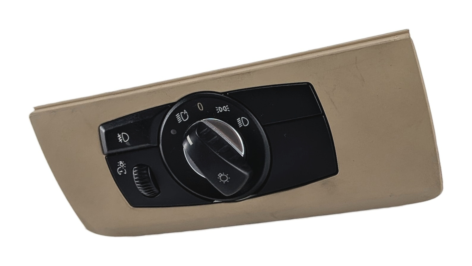 2003-2008 BMW Z4 HEADLIGHT HEADLAMP SWITCH CONTROL BUTTON PANEL w/BEZEL (BEIGE) — exact item pictured