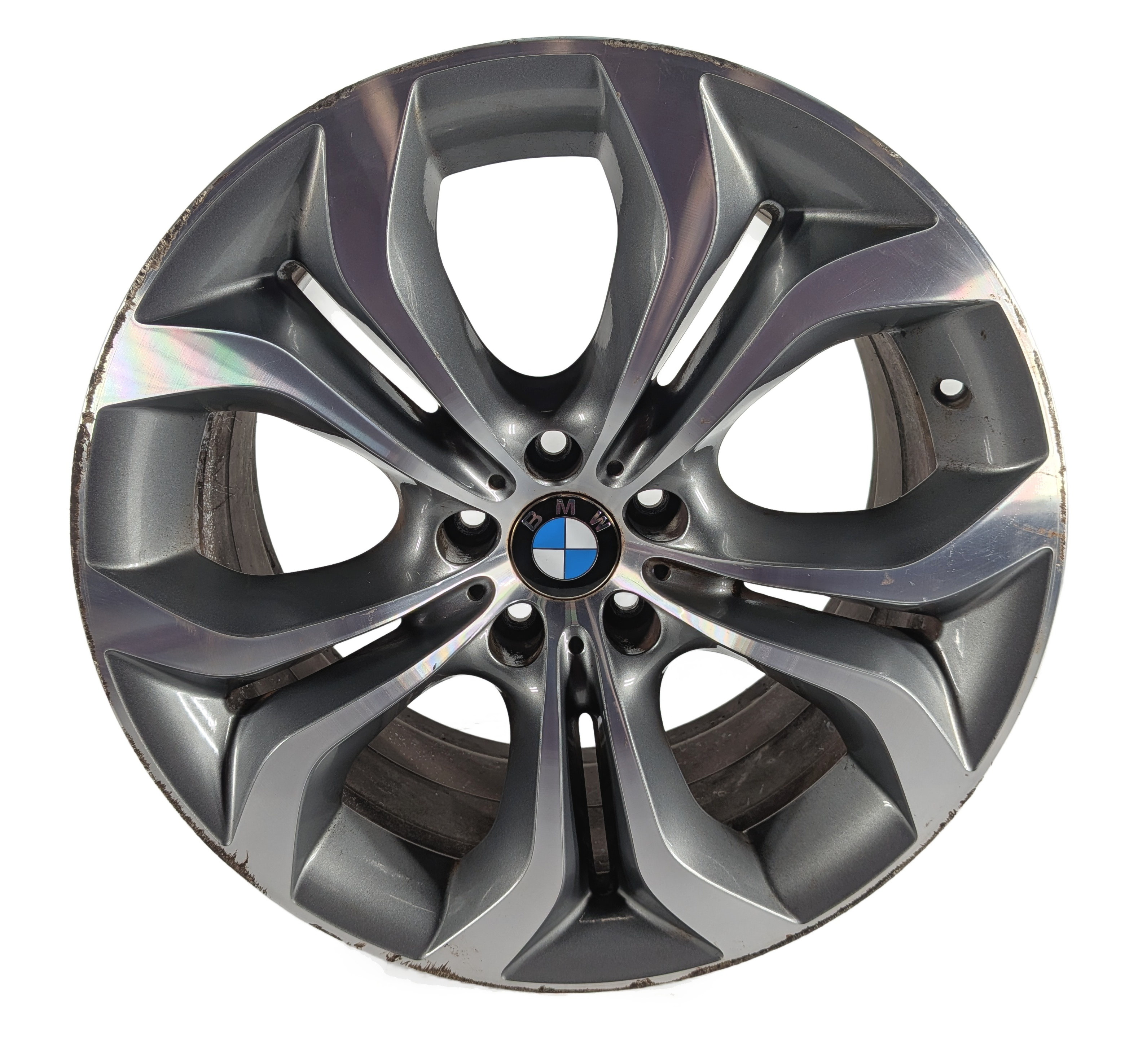 07-14 BMW X5 X6 X5M X6M (E70 E71) 20x10 FRONT Y-SPOKE 5-SPOKE WHEEL RIM — exact item pictured