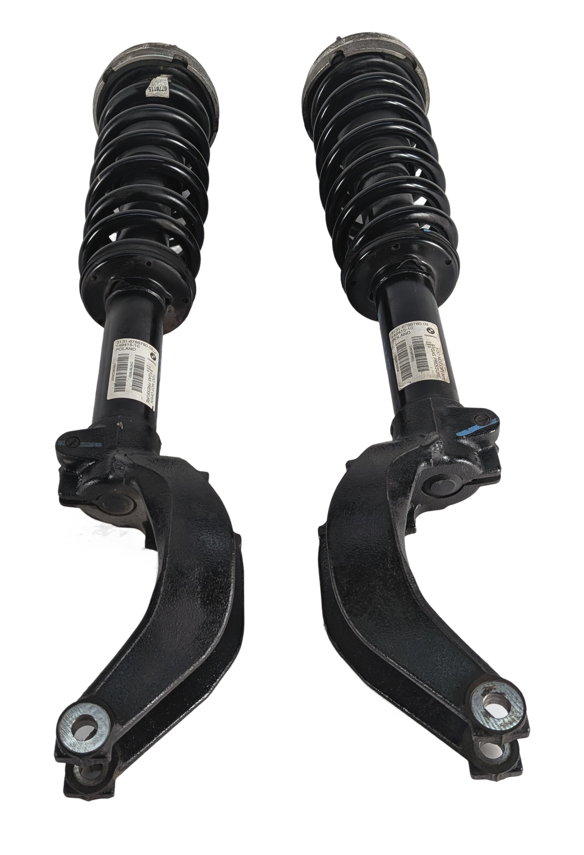 2007-2013 BMW X5 (E70) FRONT LEFT & RIGHT STANDARD SUSPENSION SHOCK STRUT SET — exact item pictured