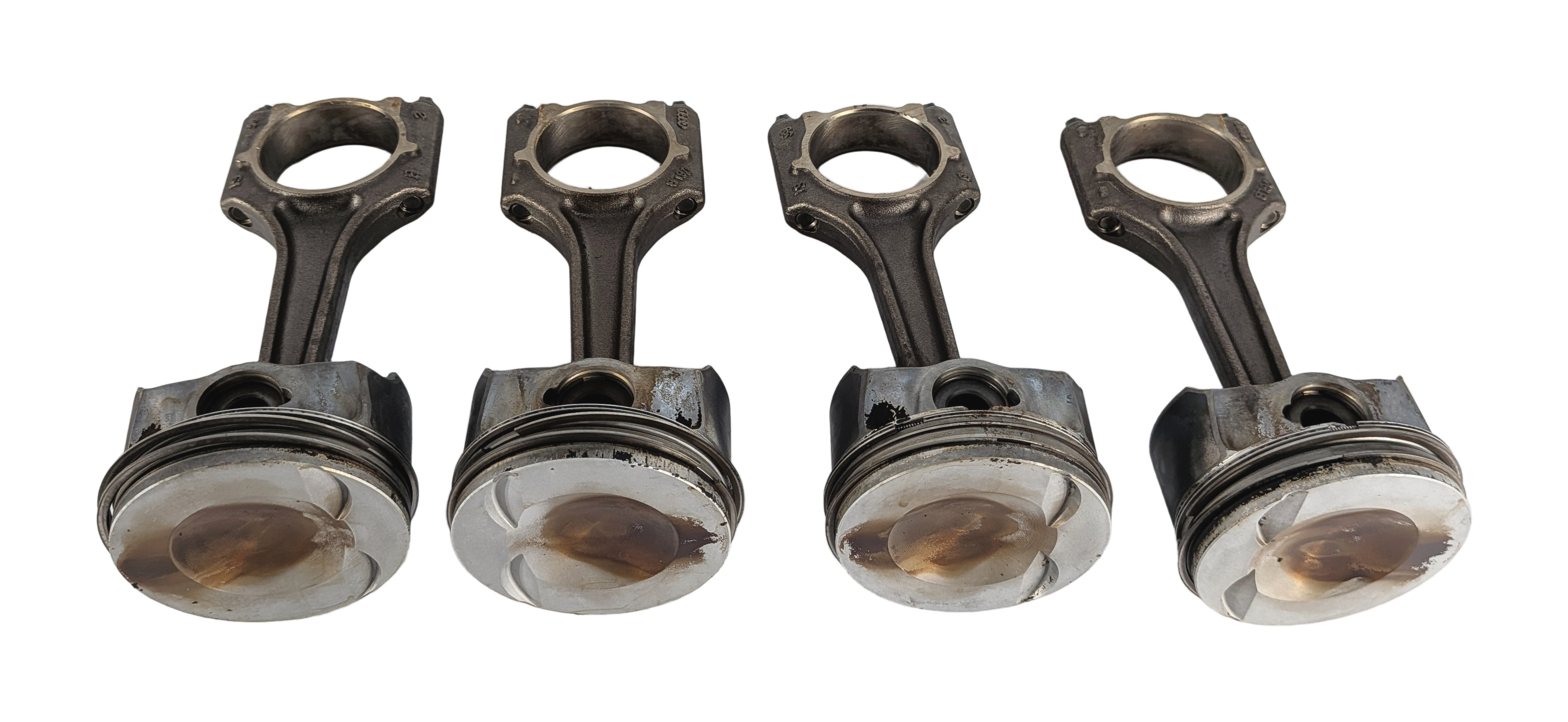 2015-2018 AUDI Q3 (8U) 2.0L CCTA TURBO ENGINE PISTON w/ CONNECTING ROD SET/4 — exact item pictured